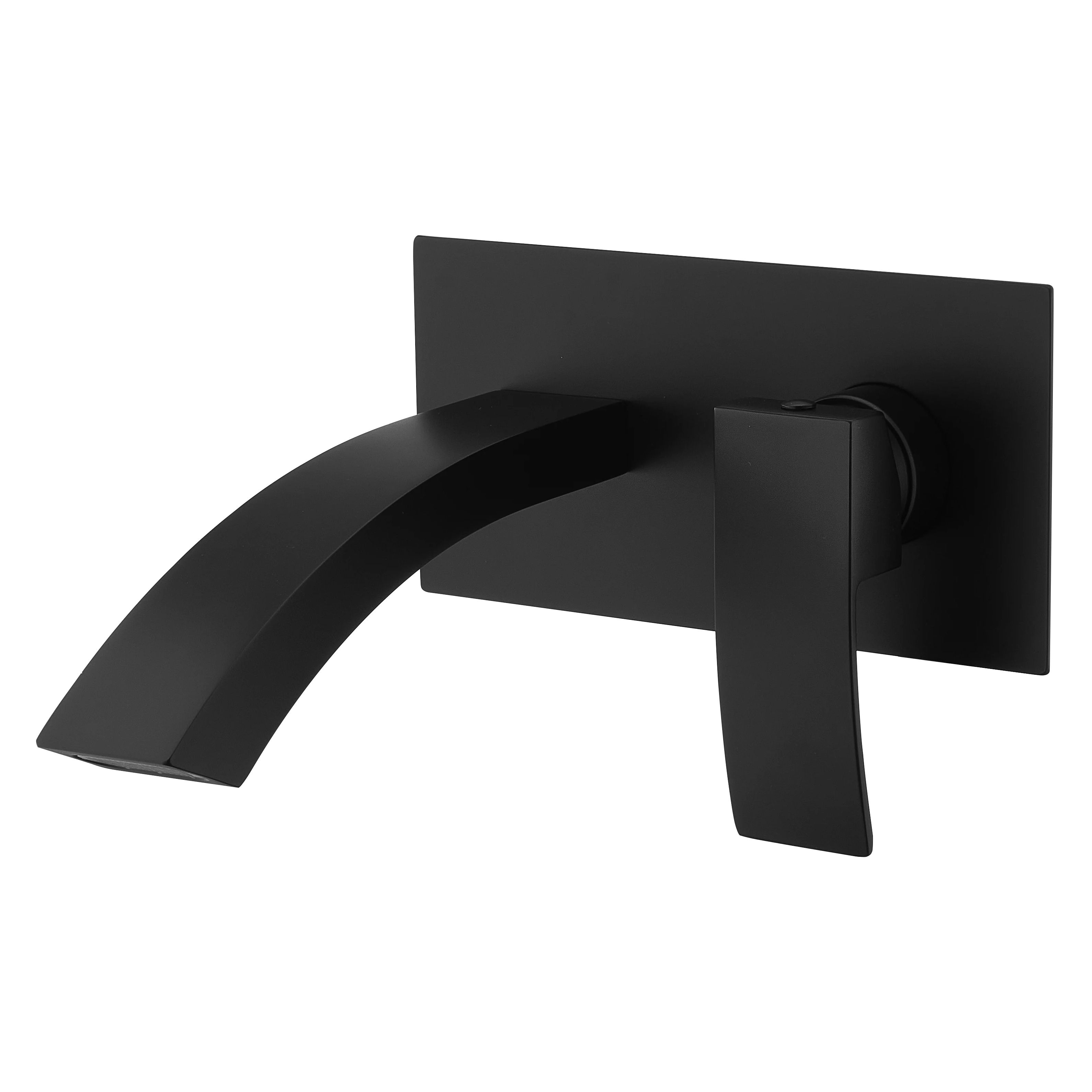 Kartell K-Vit Fiuto Nero Wall Mounted Basin Mixer Tap Black - TAP123FI