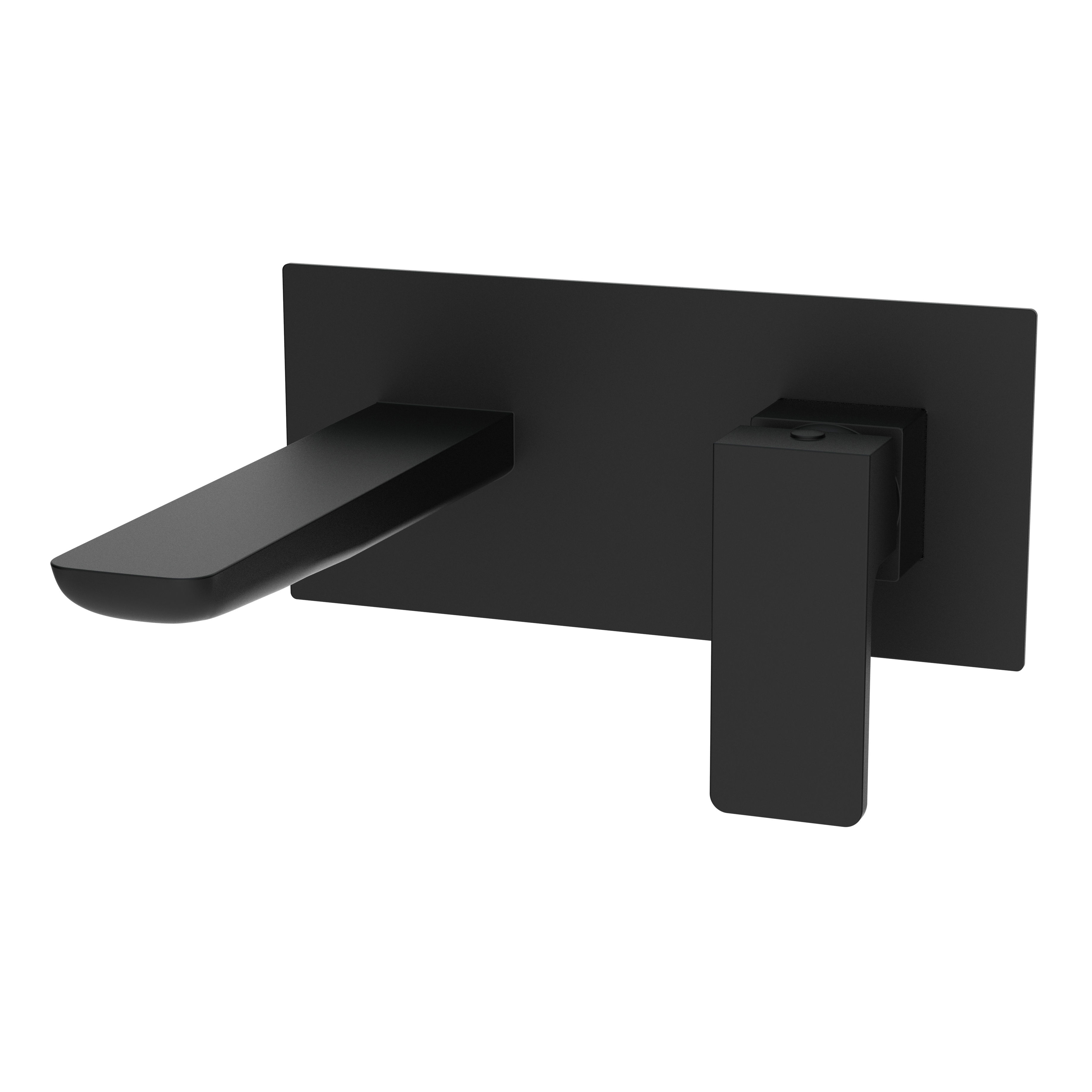 Kartell K-Vit Kolt Wall Mounted Basin Mixer Tap Matt Black - TAP316KBL