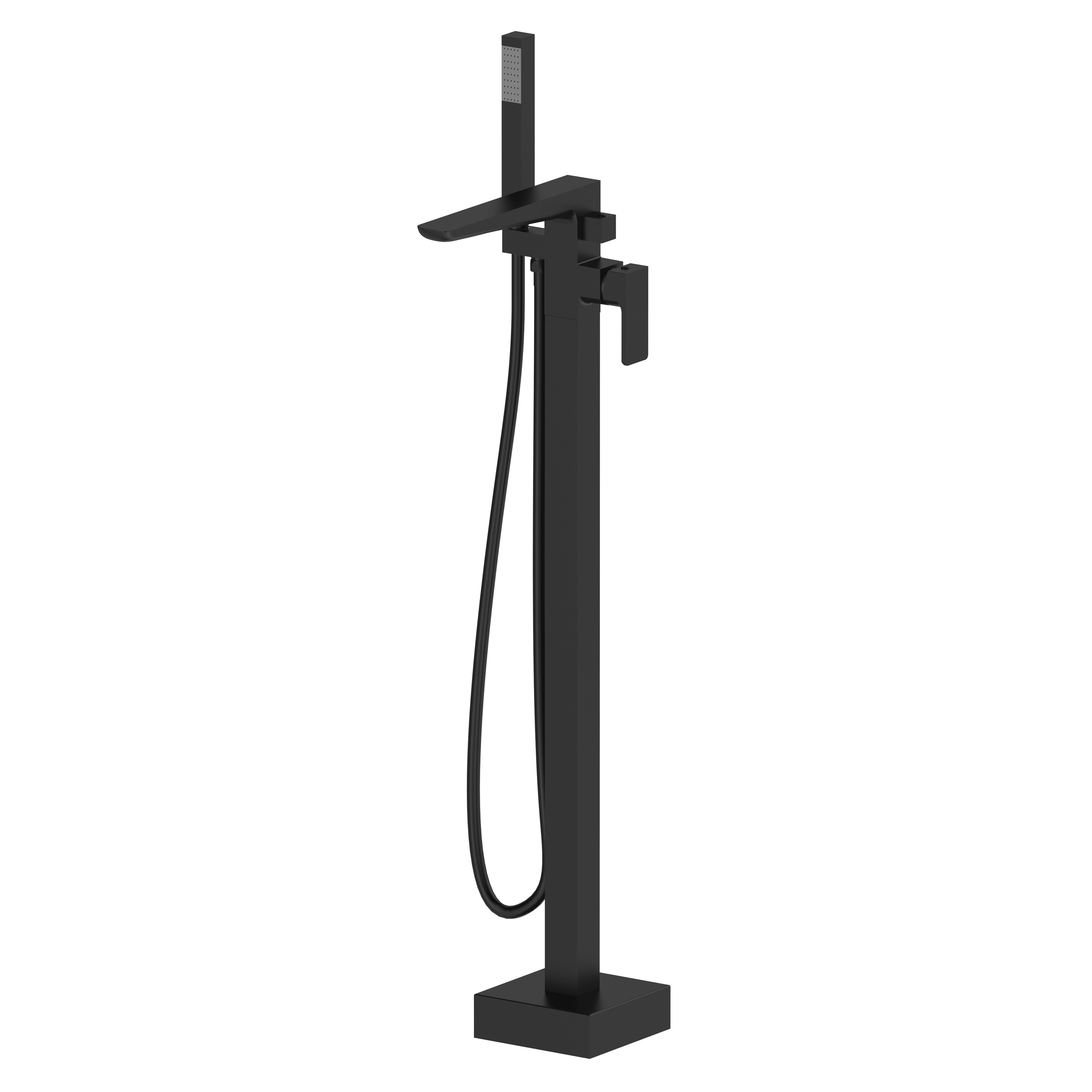 Kartell K-Vit Kolt Freestanding Bath Shower Mixer Tap Matt Black - TAP317KBL