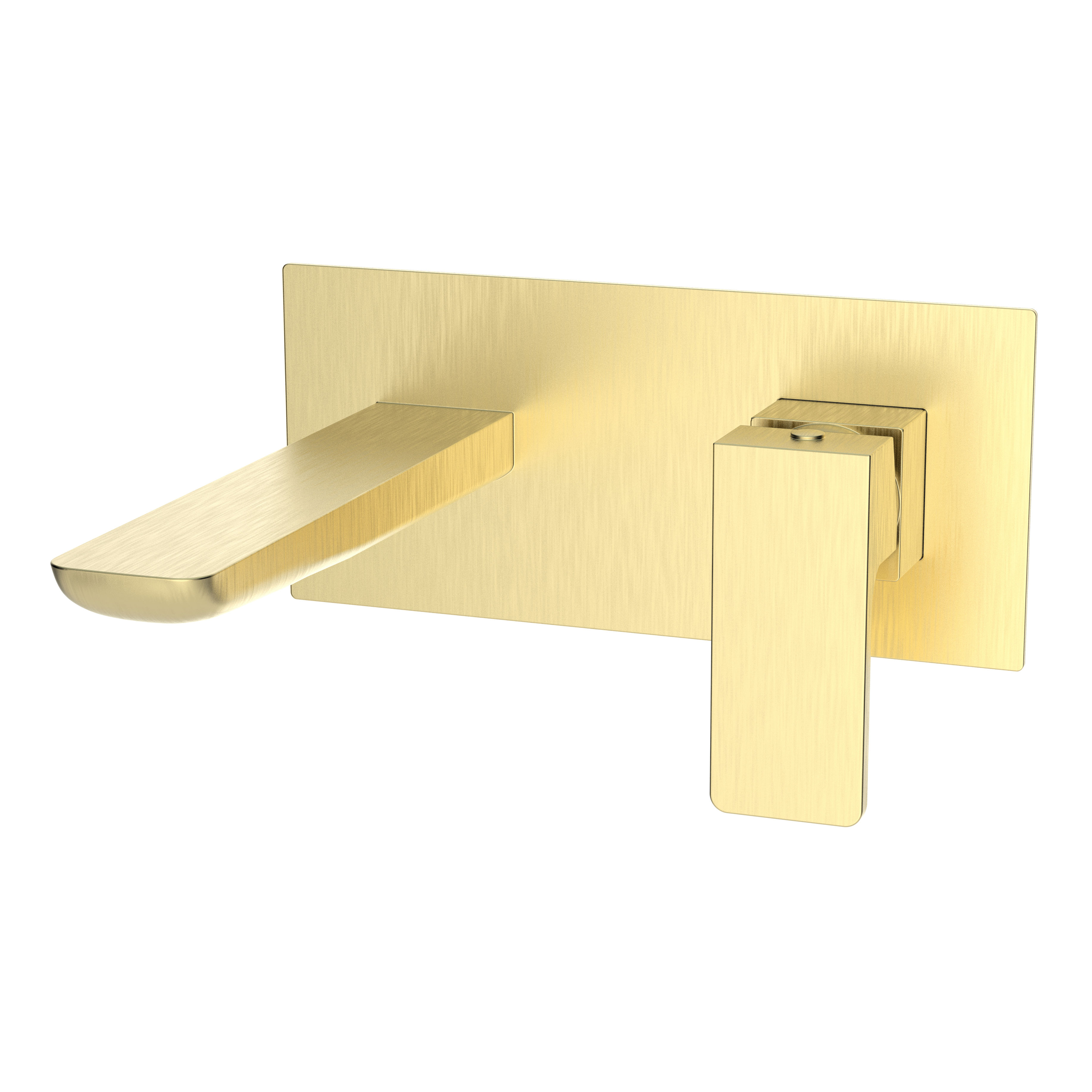 Kartell K-Vit Kolt Wall Mounted Basin Mixer Tap Brushed Brass - TAP326KBB