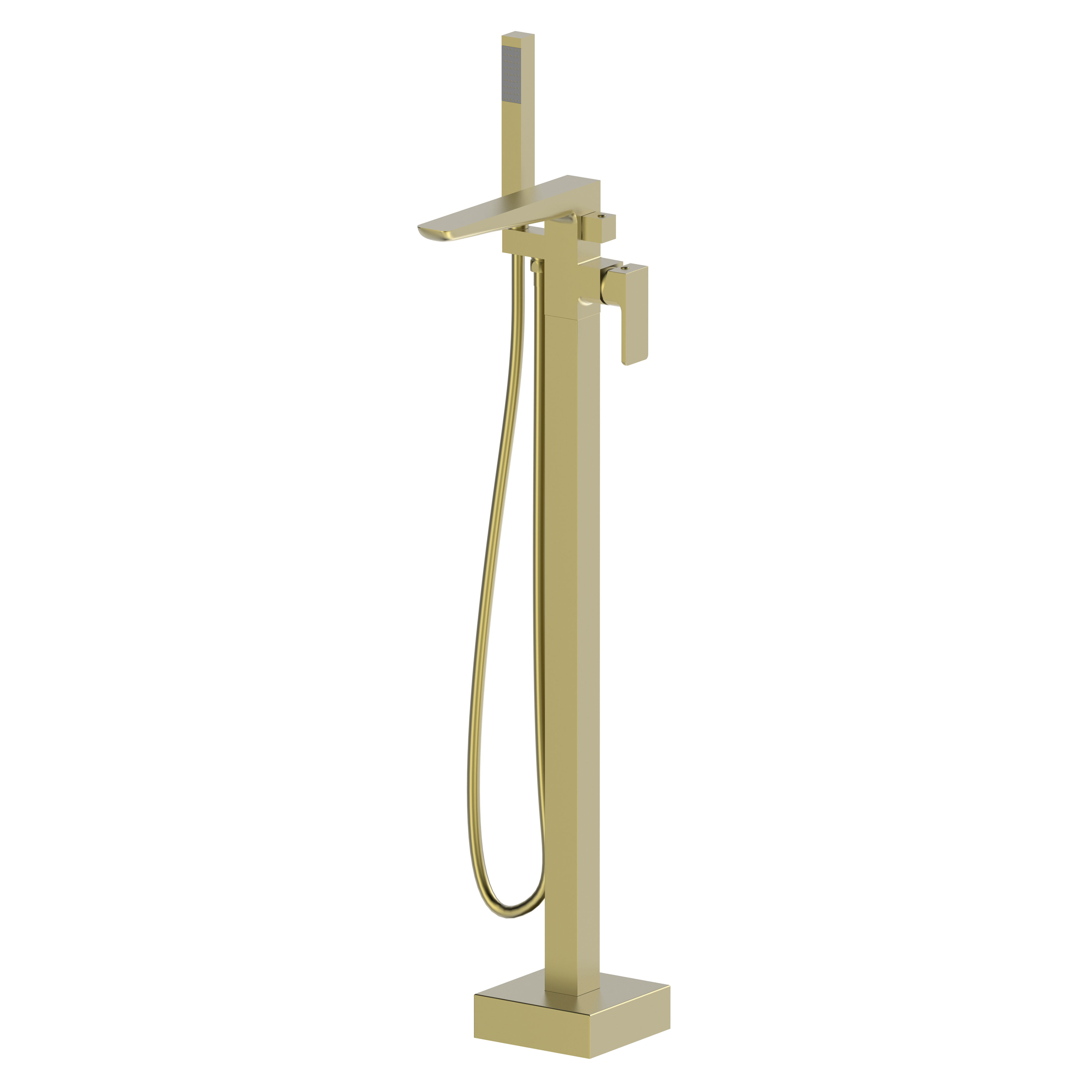 Kartell K-Vit Kolt Freestanding Bath Shower Mixer Tap Brushed Brass - TAP327KBB