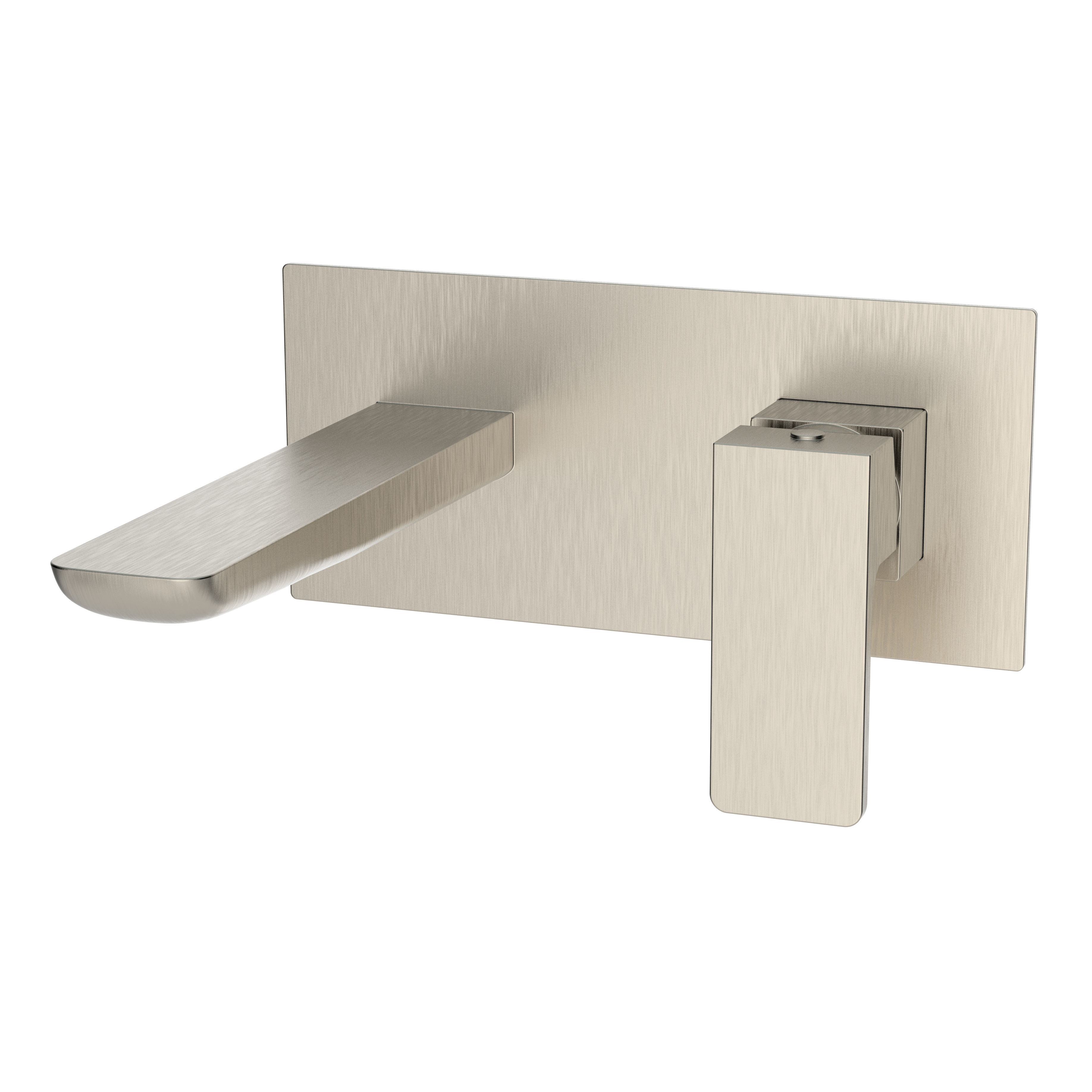 Kartell K-Vit Kolt Wall Mounted Basin Mixer Tap Brushed Nickel - TAP336KBN