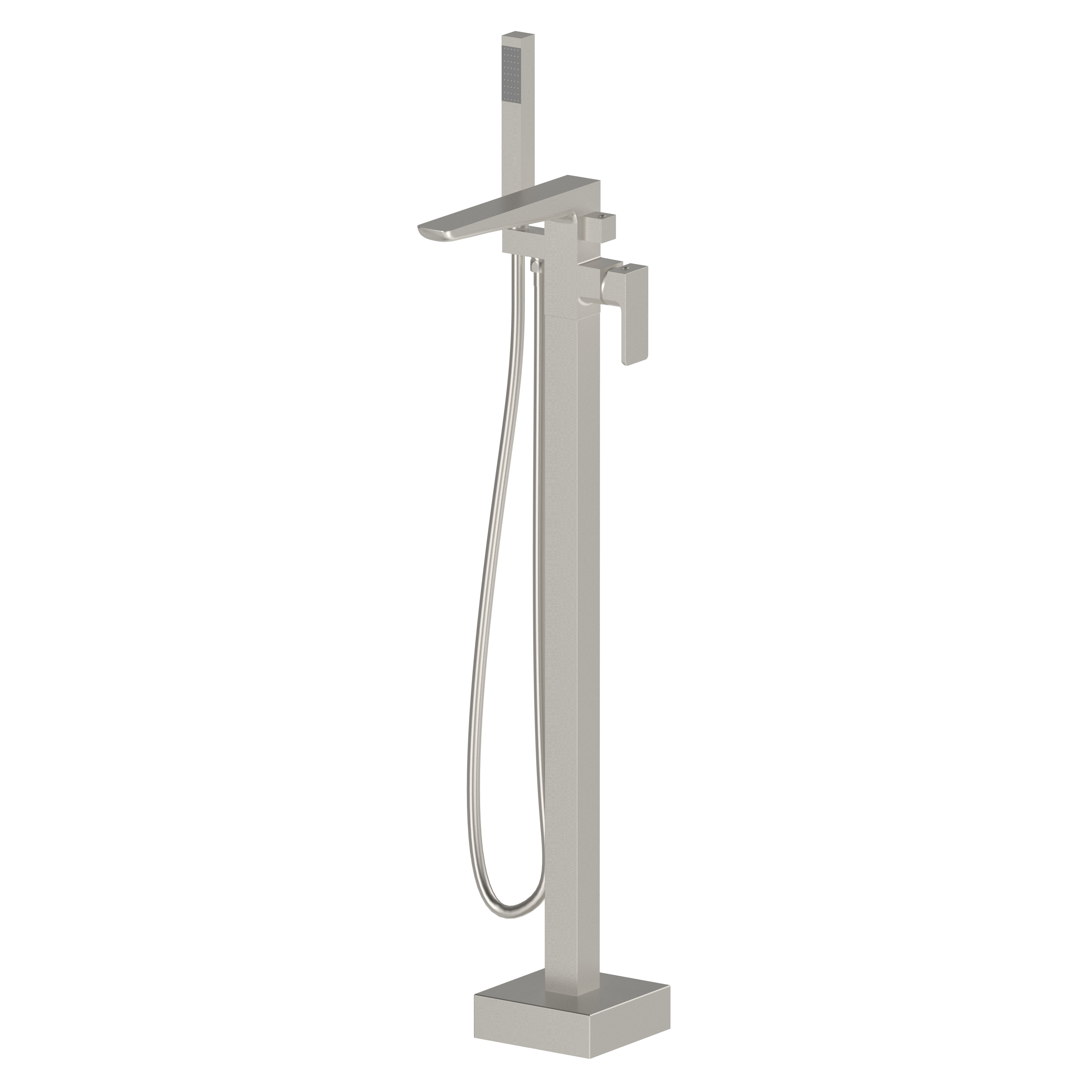 Kartell K-Vit Kolt Freestanding Bath Shower Mixer Tap Brushed Nickel - TAP337KBN