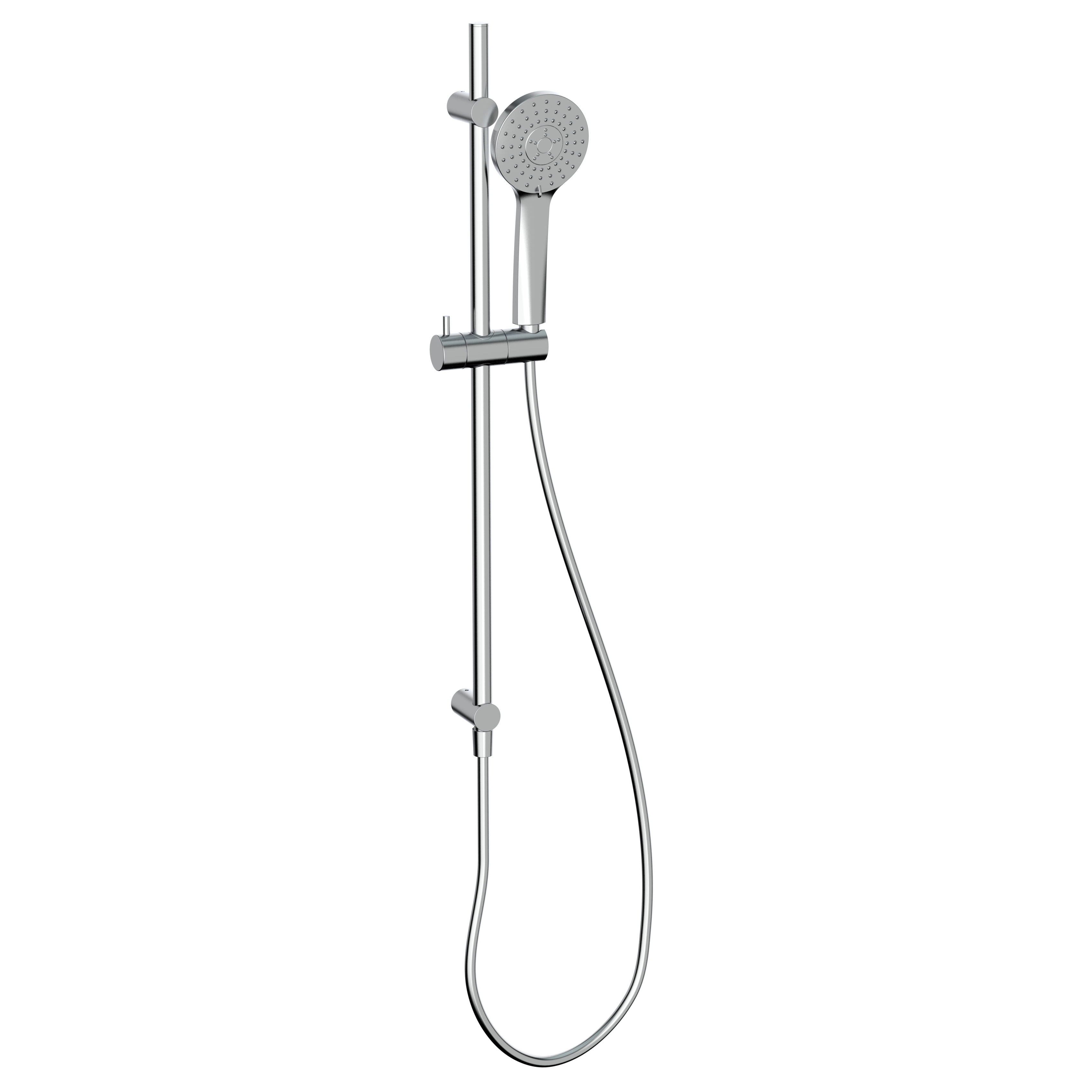 Kartell K-Vit Puro Adjustable Shower Slide Rail (Built-In Outlet) Chrome - SHO160PO