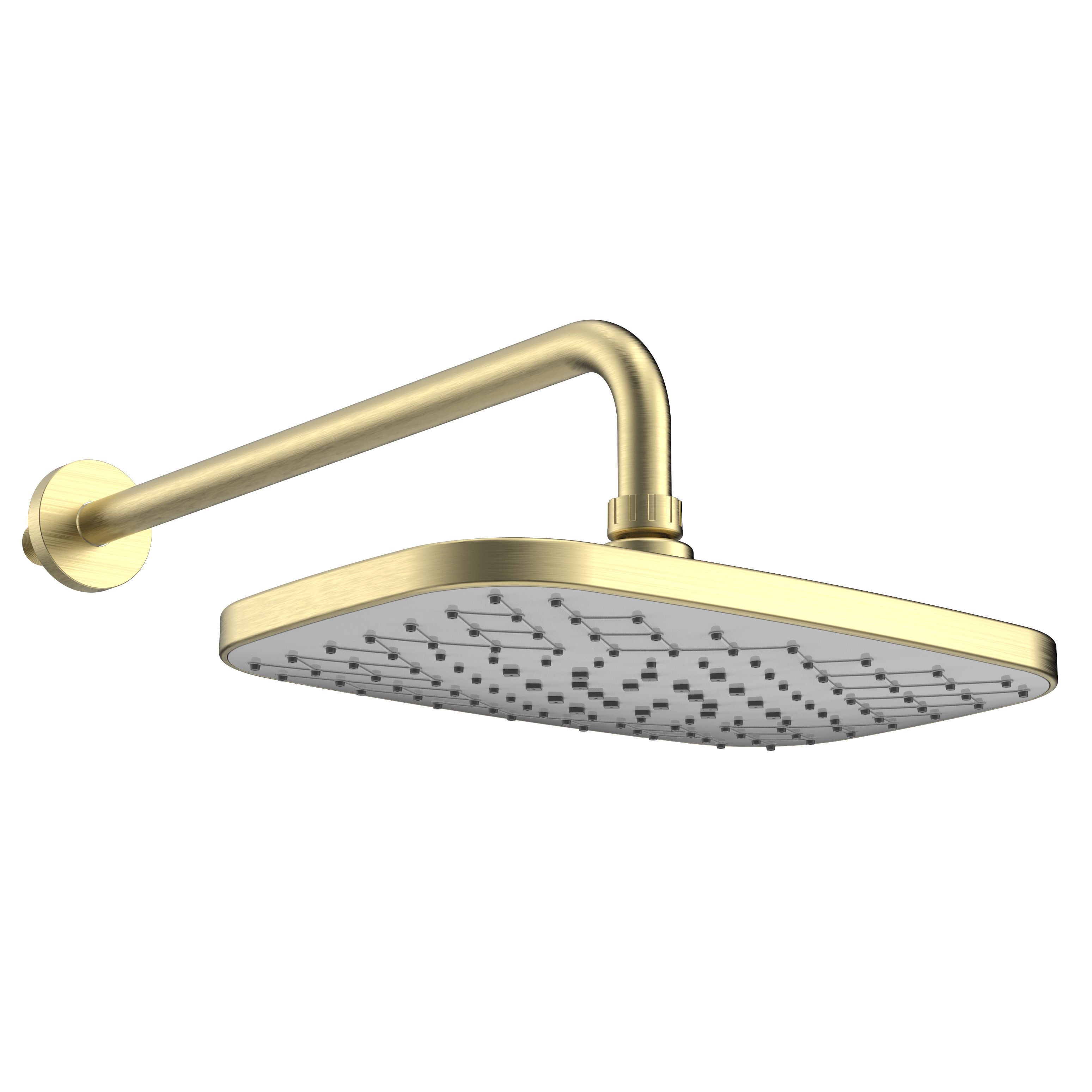 Kartell K-Vit Kolt Fixed Shower Head and Arm Brushed Brass - SHO325KBB