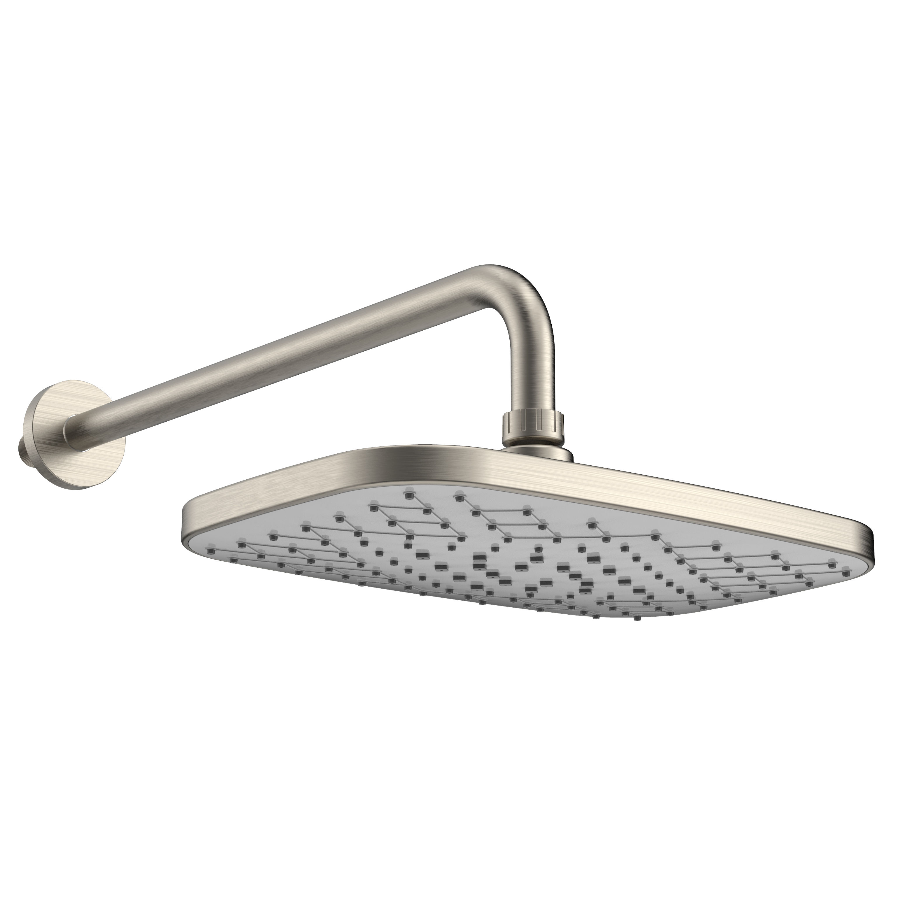 Kartell K-Vit Kolt Fixed Shower Head and Arm Brushed Nickel - SHO335KBN