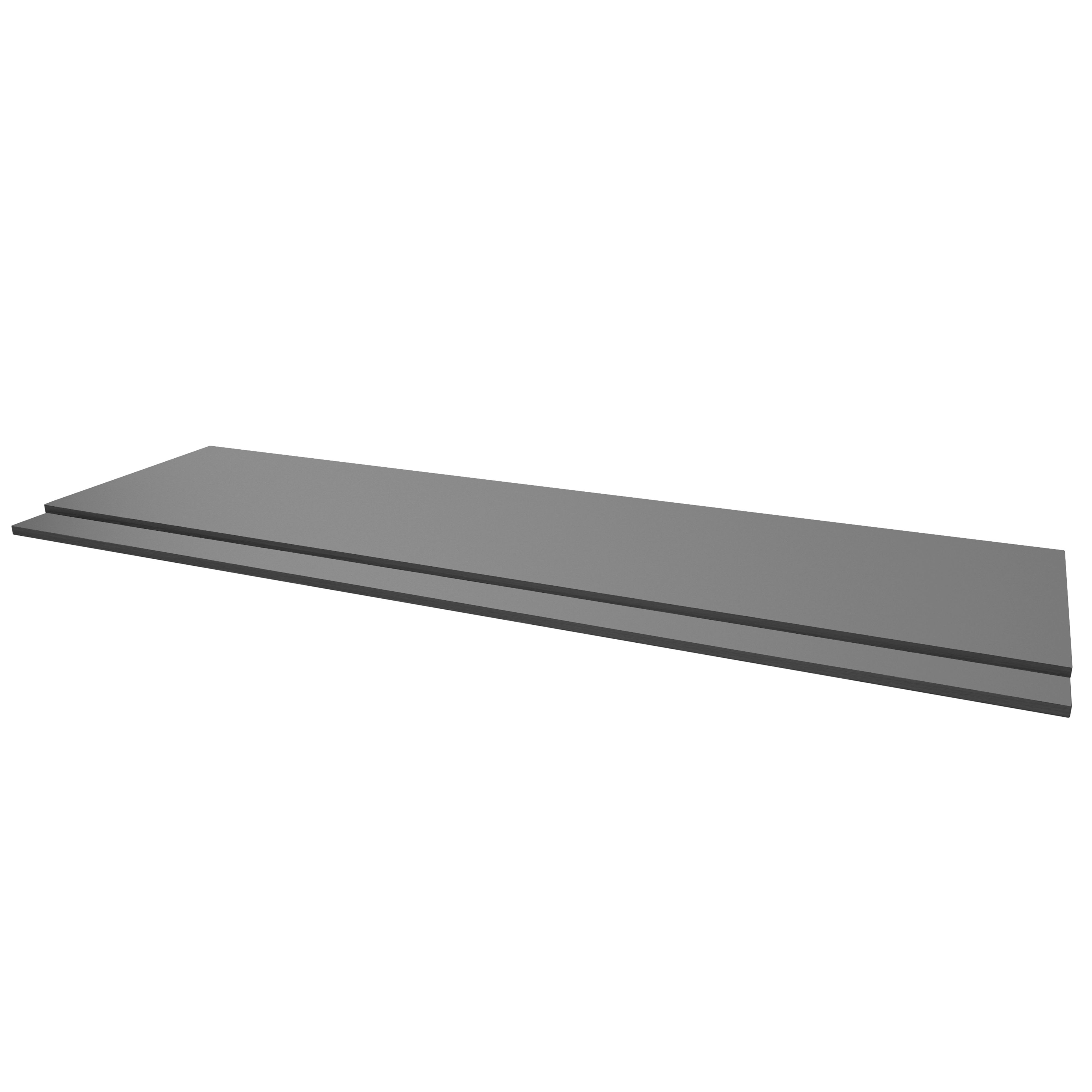 Kartell K-Vit Purity 2-Piece Front Bath Panel Storm Graphite 1700mm x 560mm