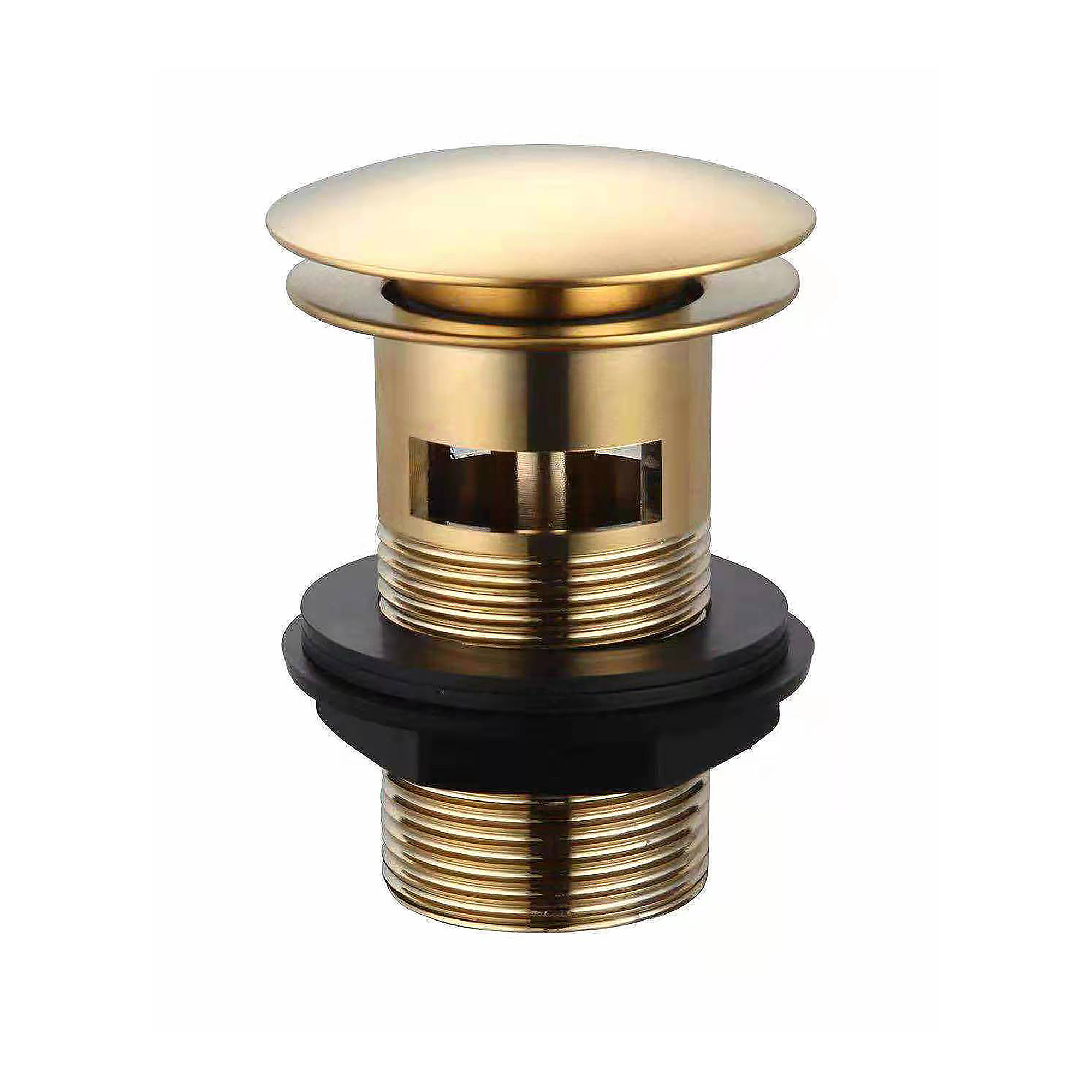 Kartell K-Vit Ottone Slotted Clicker Basin Waste Brushed Brass - WAS050