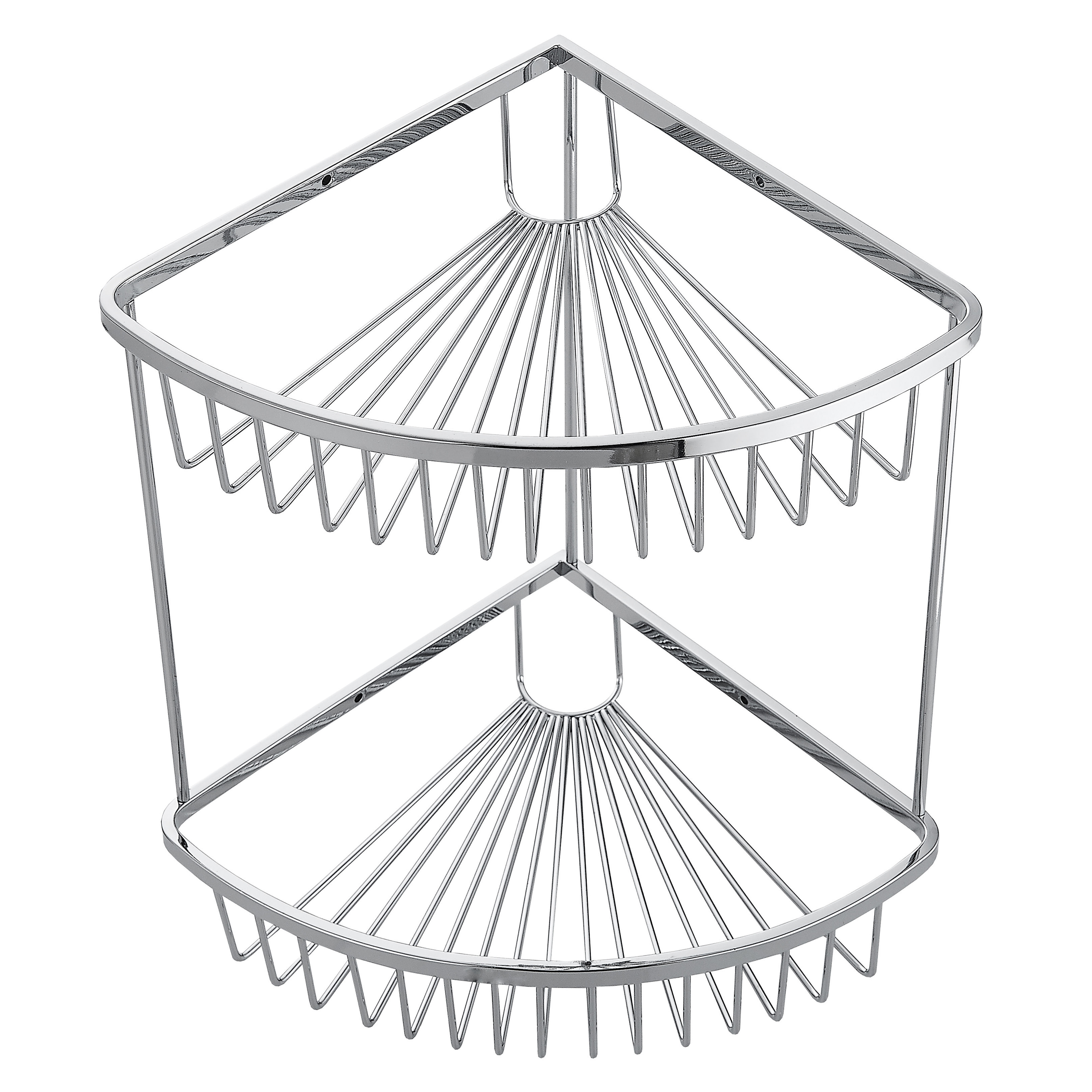 Kartell K-Vit Wire Double Corner Basket Chrome - ACC102