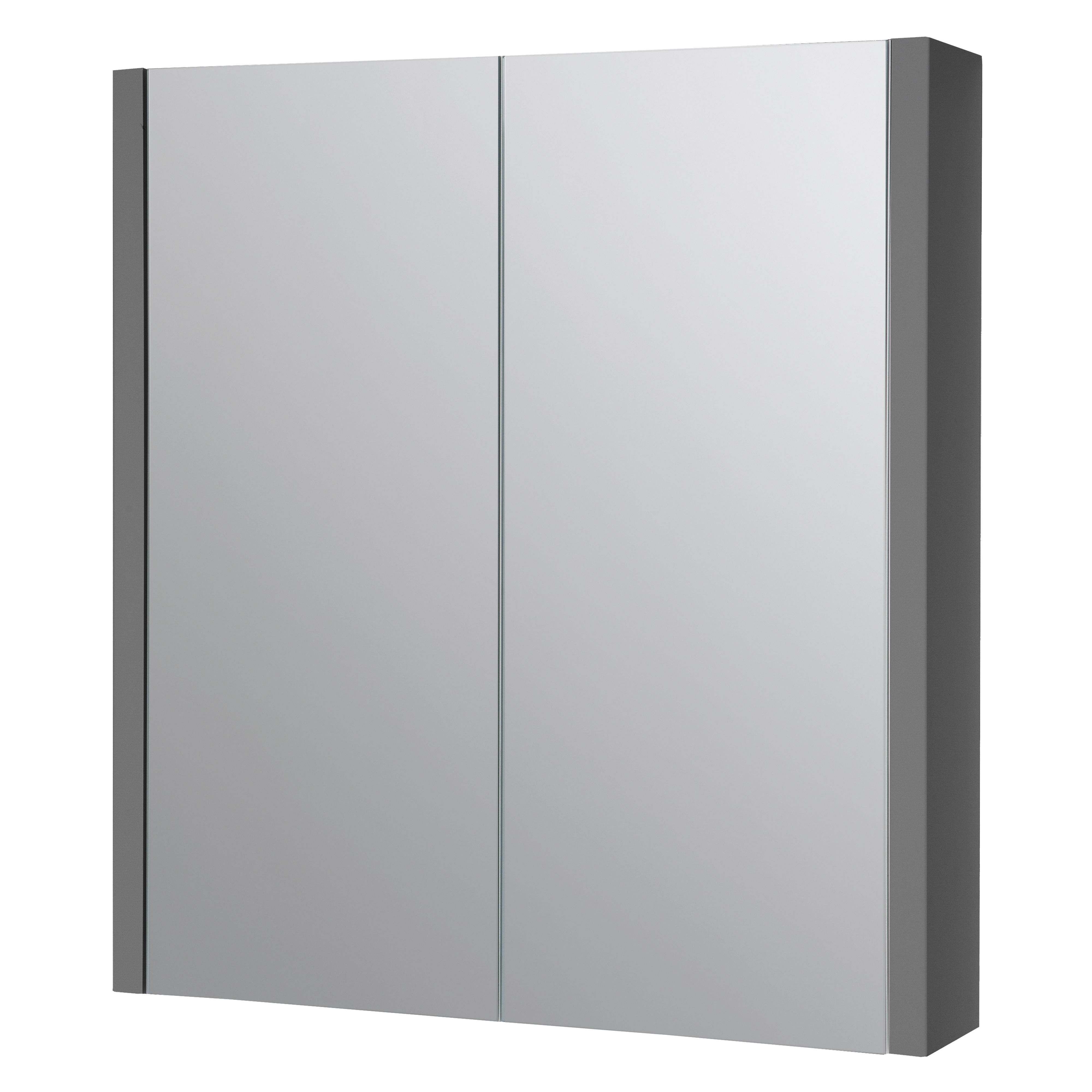 Kartell K-Vit Purity Mirrored Bathroom Cabinet Storm Grey 600mm - FUR114PU