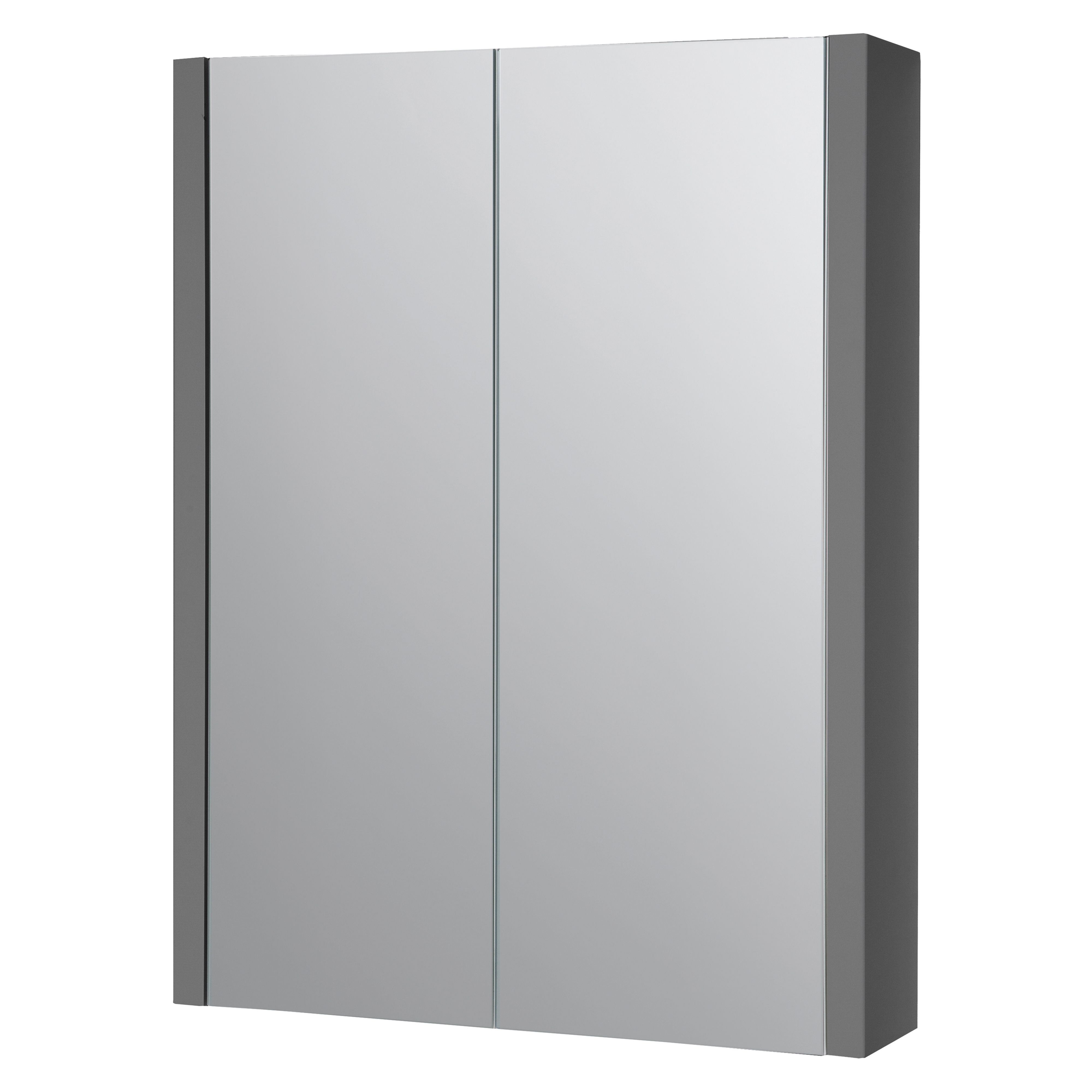 Kartell K-Vit Purity Mirrored Bathroom Cabinet Storm Grey 500mm - FUR118PU