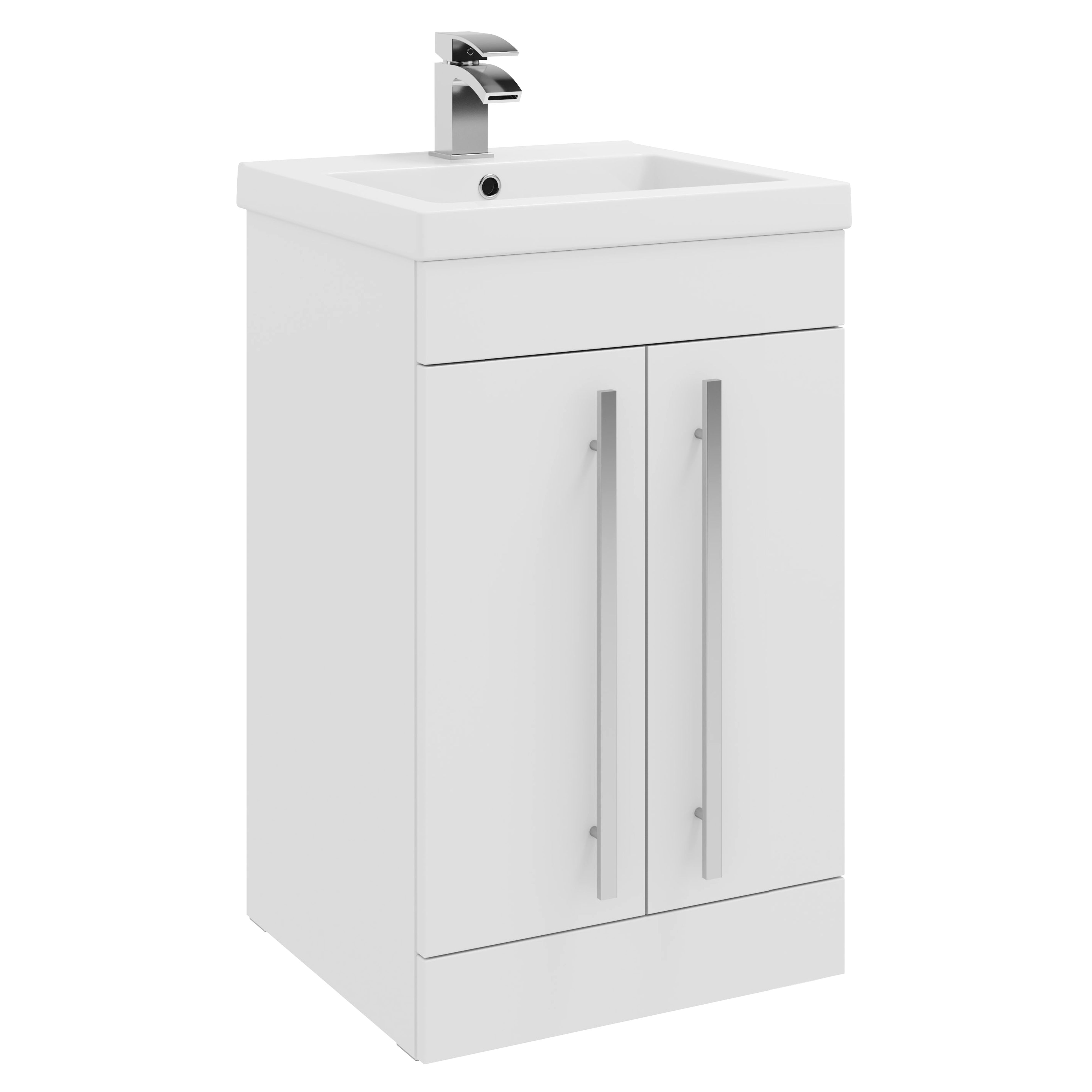 Kartell K-Vit Purity Floor Standing 2 Door Bathroom Vanity Unit White 500mm - FUR125PU