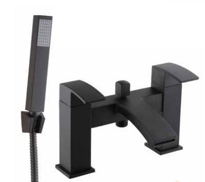 K-Vit Fiuto Nero Bath Shower Mixer Tap Black