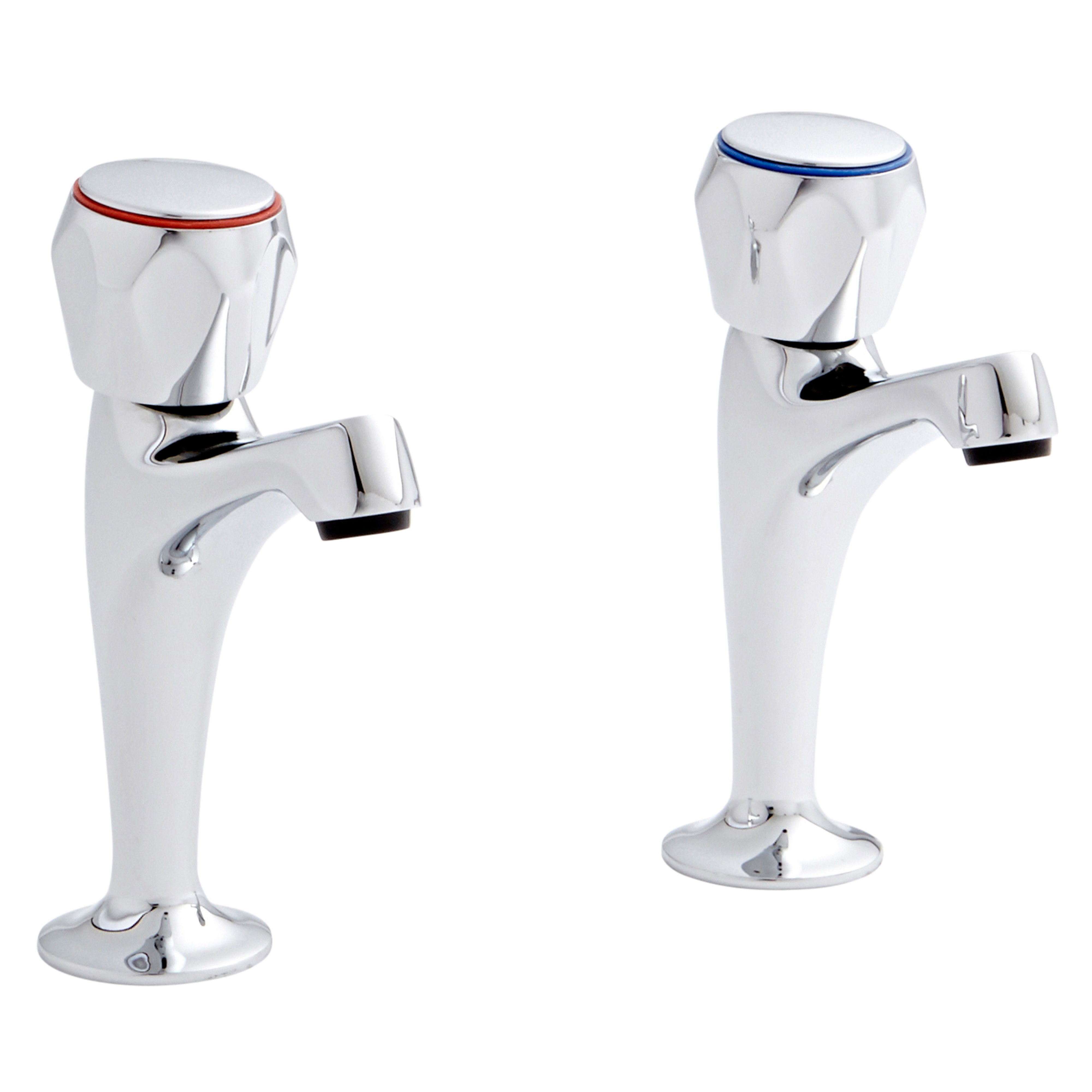 Kartell K-Vit Alpha High Neck Kitchen Sink Pillar Taps - TAP162AL