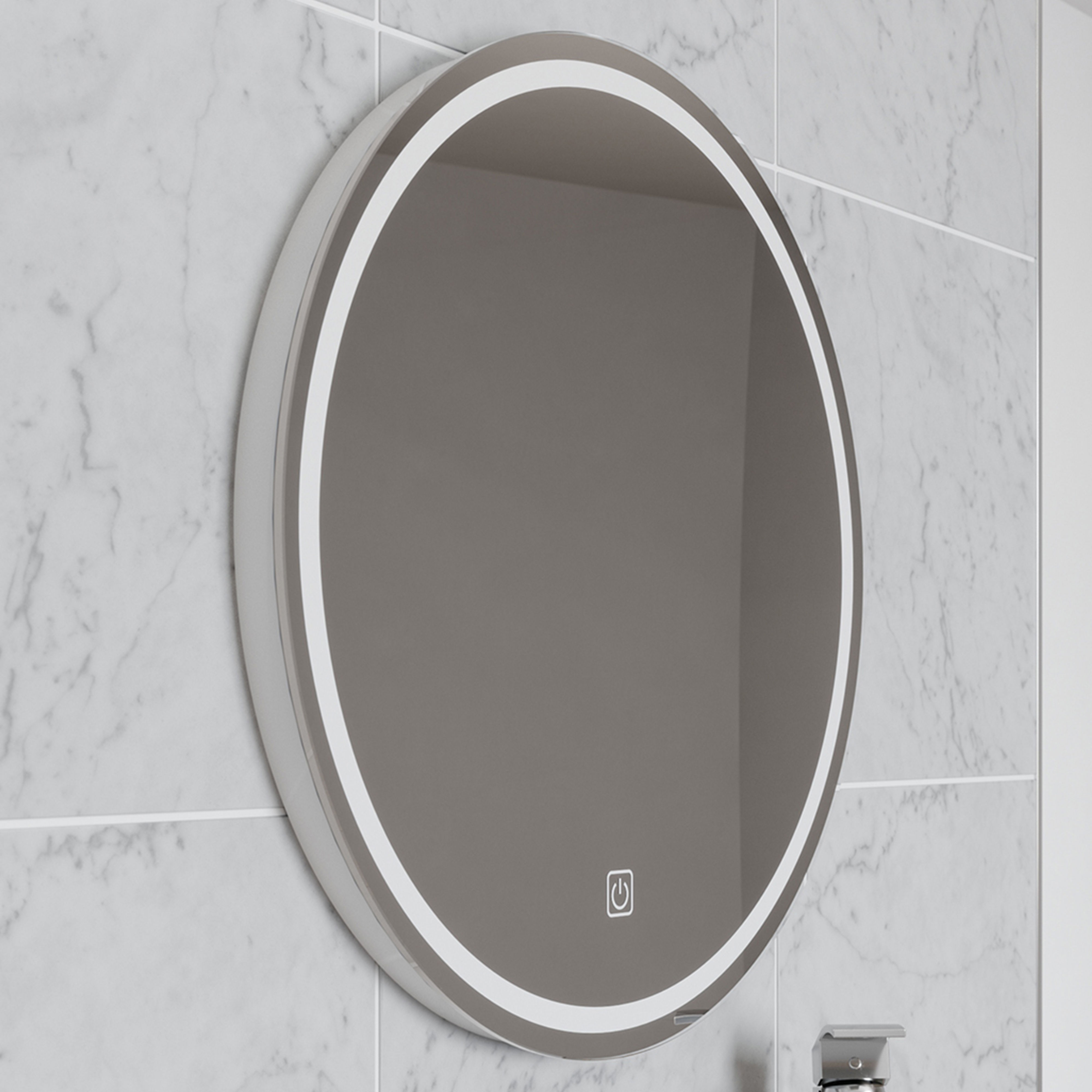 Kartell K-Vit Vista LED Mirror Chrome 600mm - MIR001