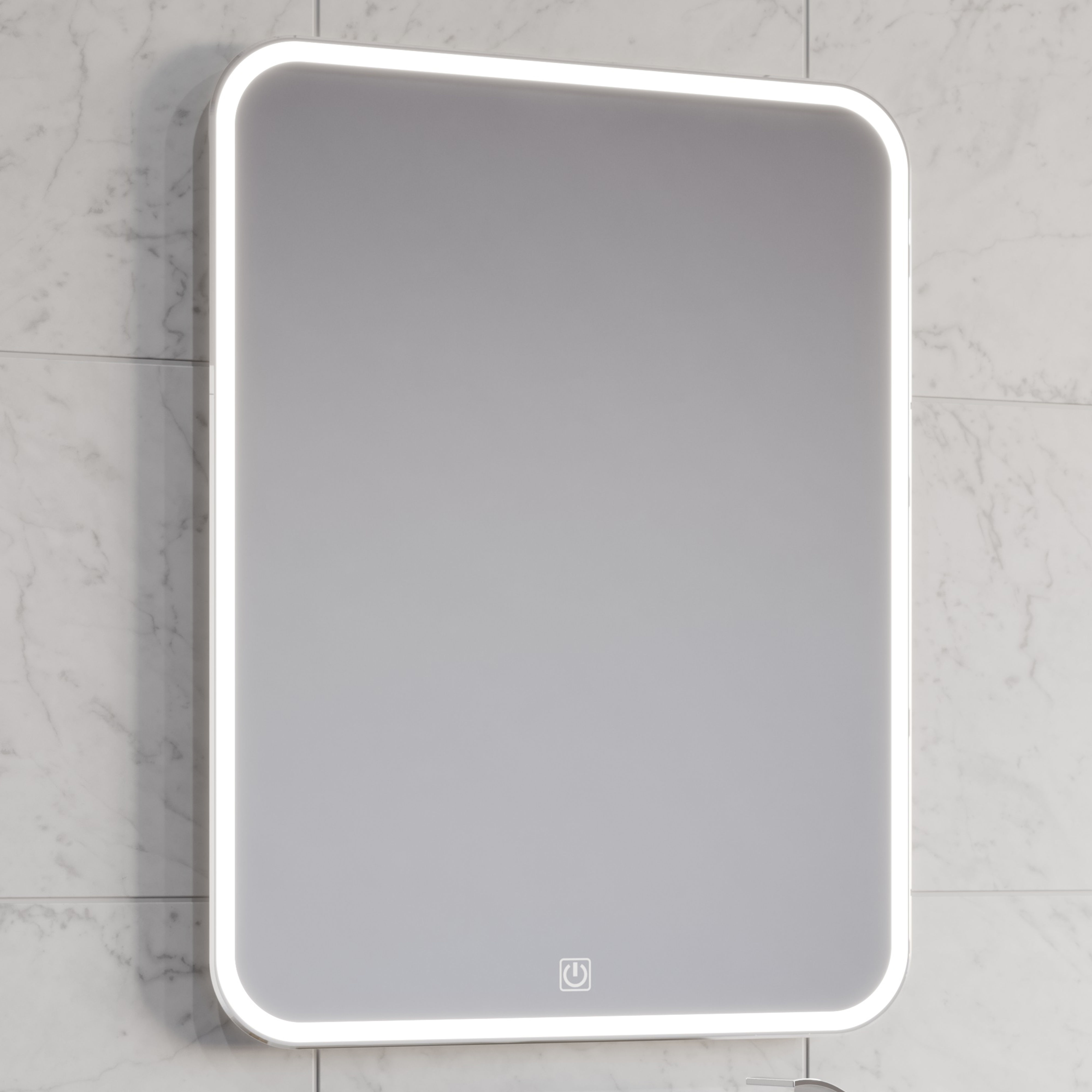 Kartell K-Vit Alder LED Mirror Chrome 500mm x 700mm - MIR003