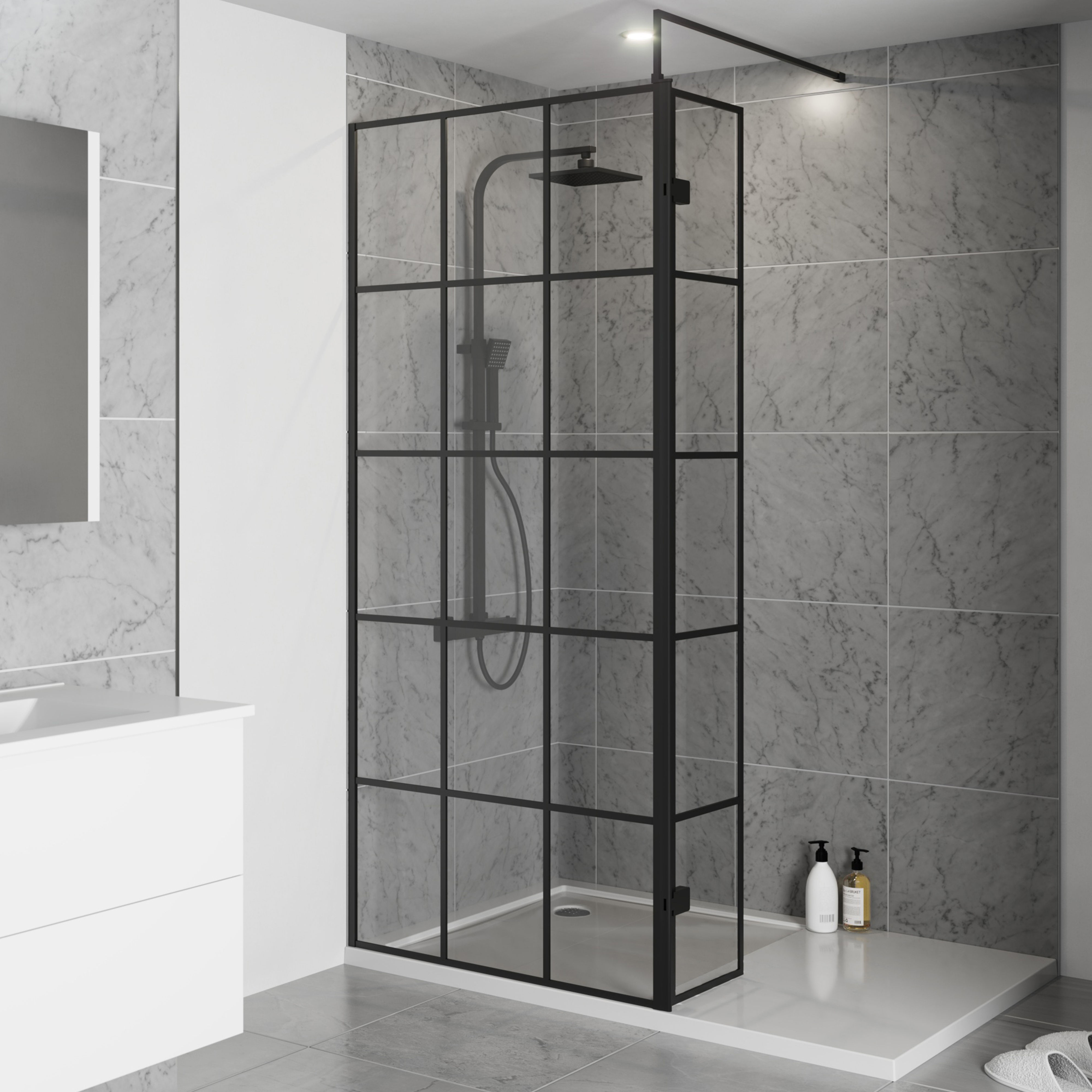 Kartell K-Vit Krittal Wet Room Screen 1200mm x 1950mm