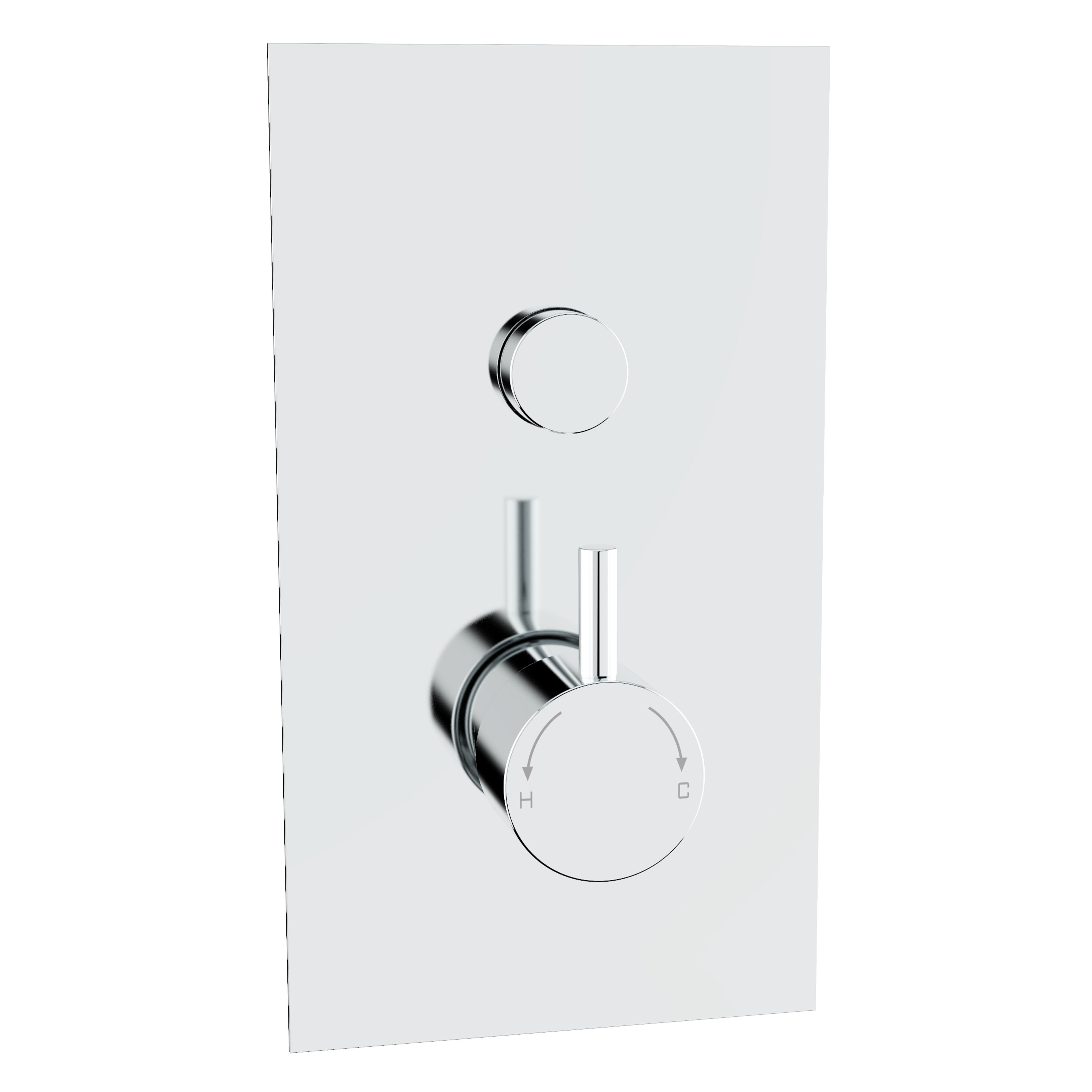 Kartell K-Vit Plan Concealed Thermostatic Shower Valve with Single Push Button - SHO006PL