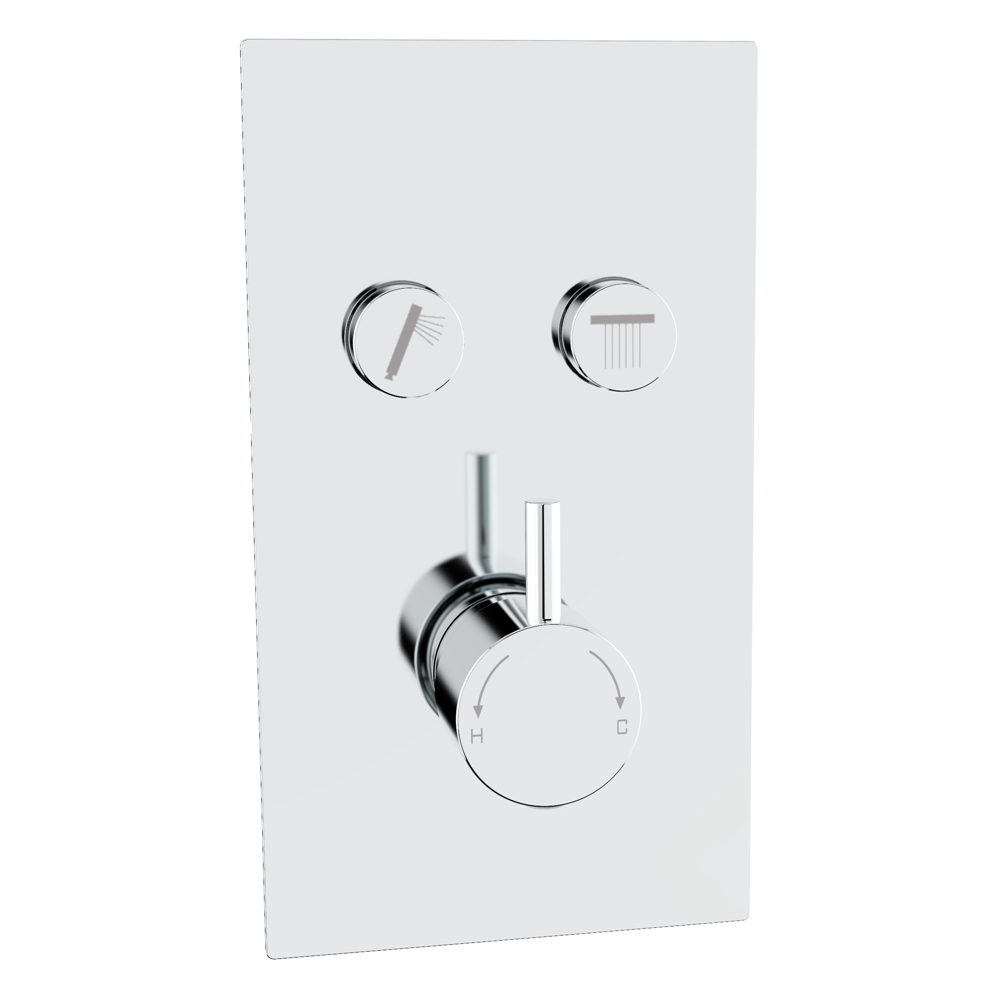 Kartell K-Vit Plan Concealed Thermostatic Shower Valve with Twin Push Buttons - SHO008PL
