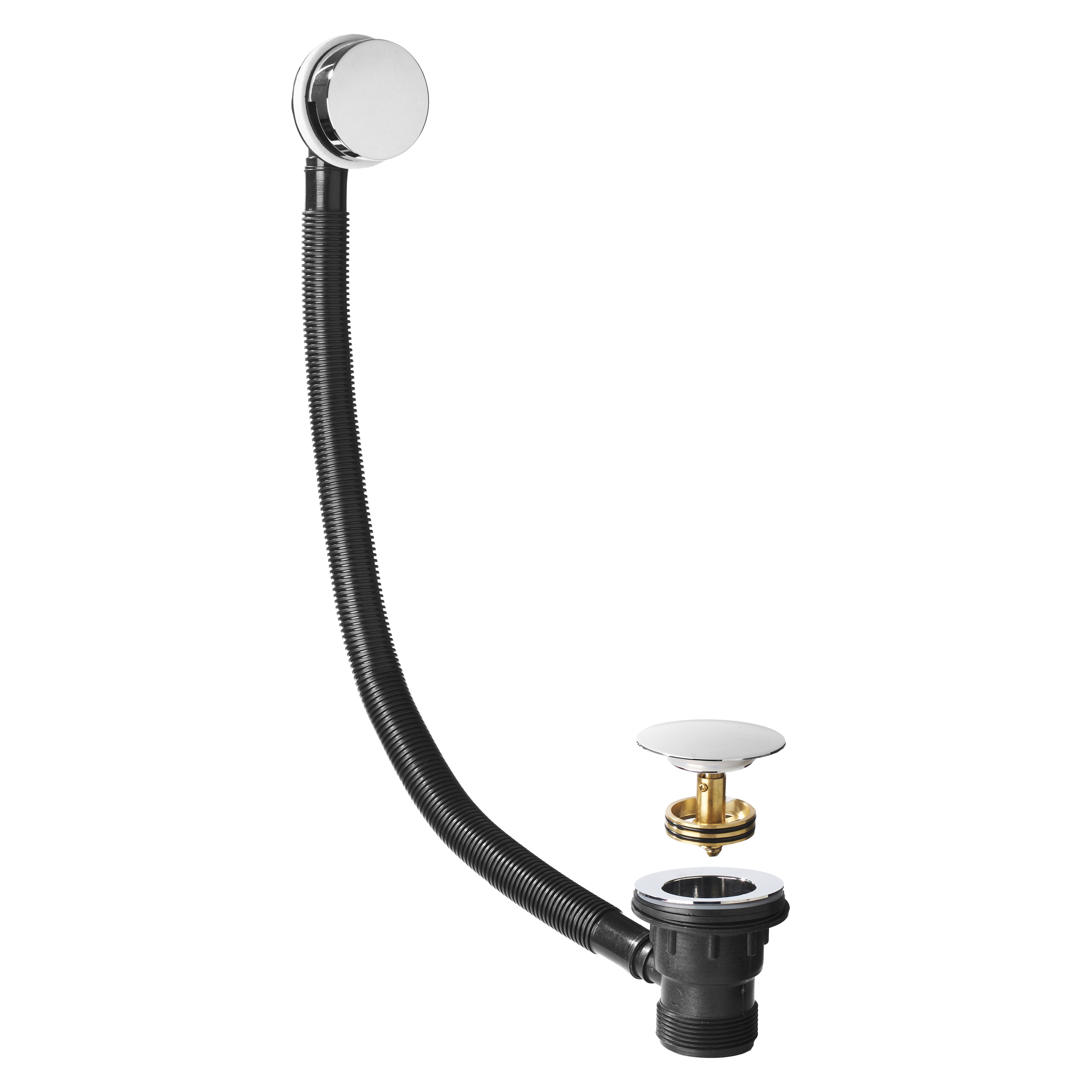 Kartell K-Vit Easyclean Sprung Plug Bath Waste and Overflow - WAS012