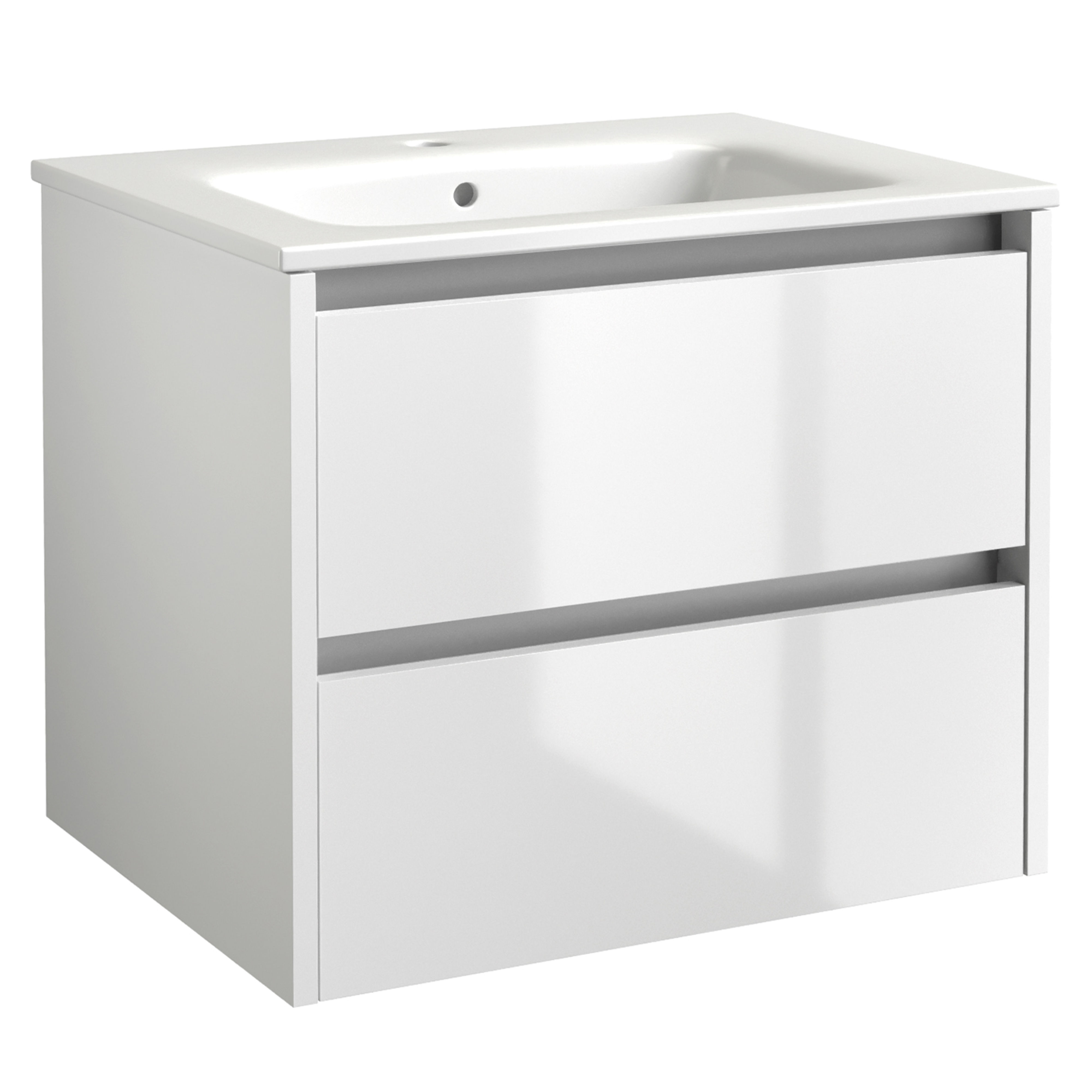 Kartell K-Vit City Wall Mounted 2 Drawer Bathroom Vanity Unit White 800mm - FUR720CI