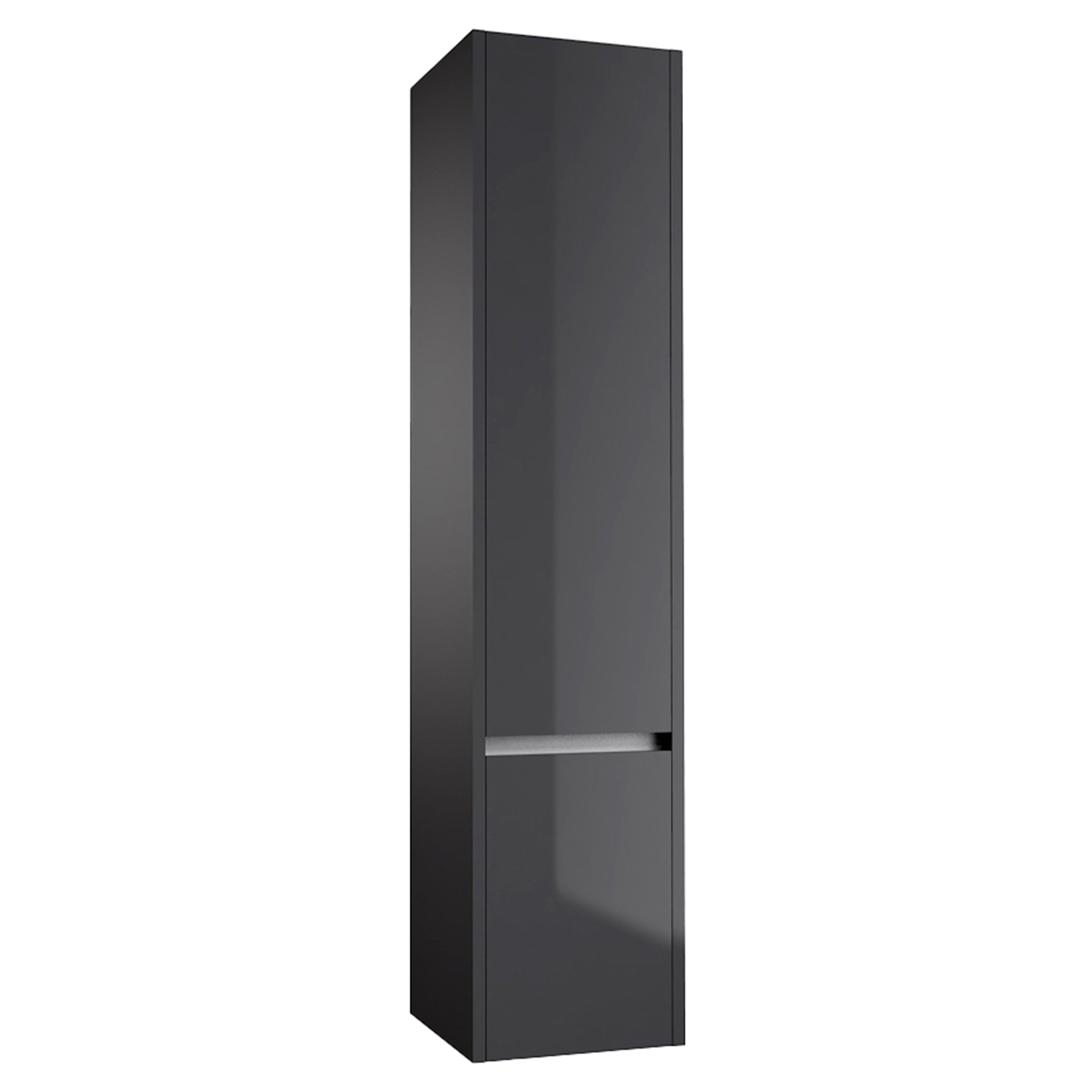 Kartell K-Vit City Wall Mounted Bathroom Tall Side Unit Storm Grey 1600mm - FUR725CI