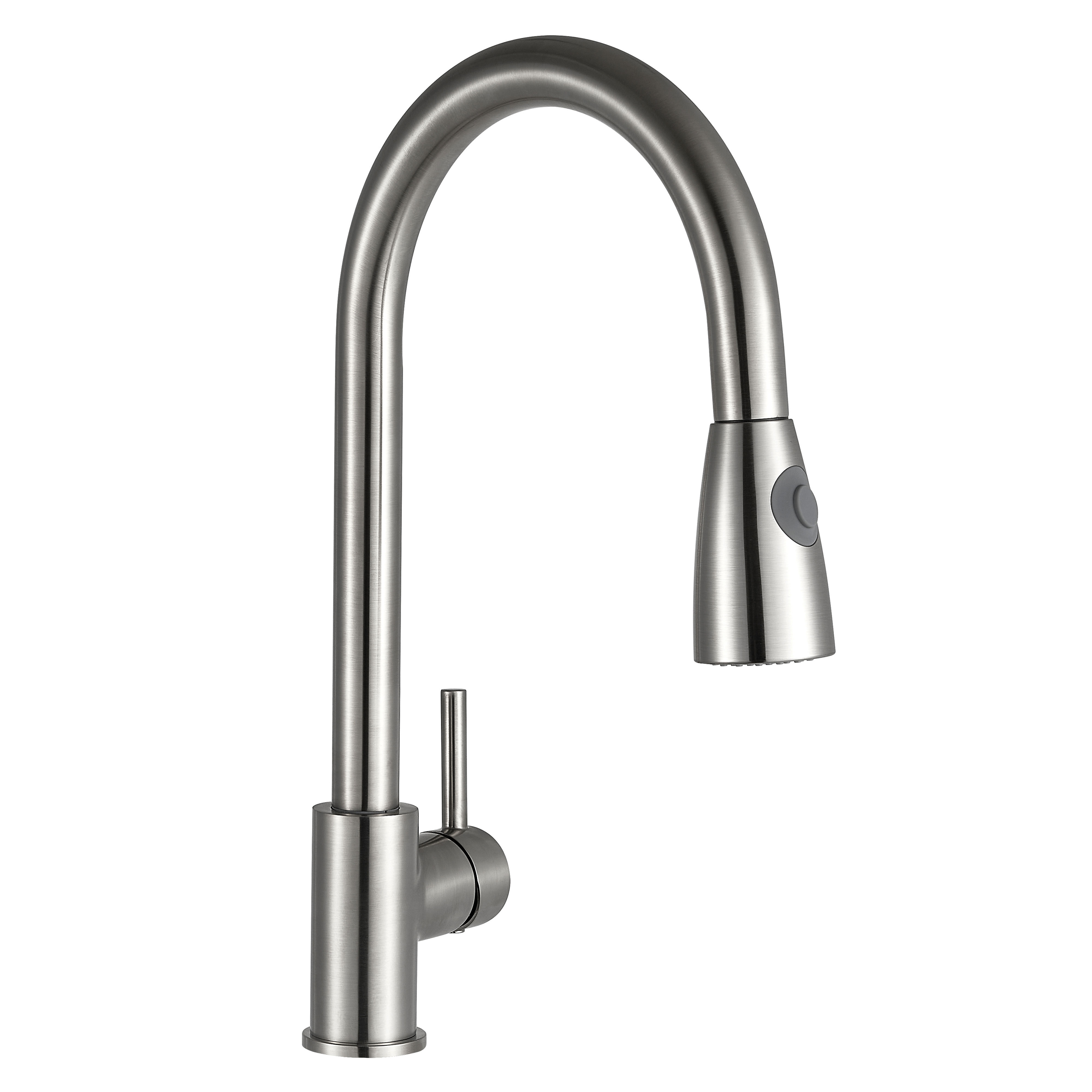 Kartell K-Vit Optima Brushed Kitchen Sink Mixer Tap with Pull Out Spray - KST004