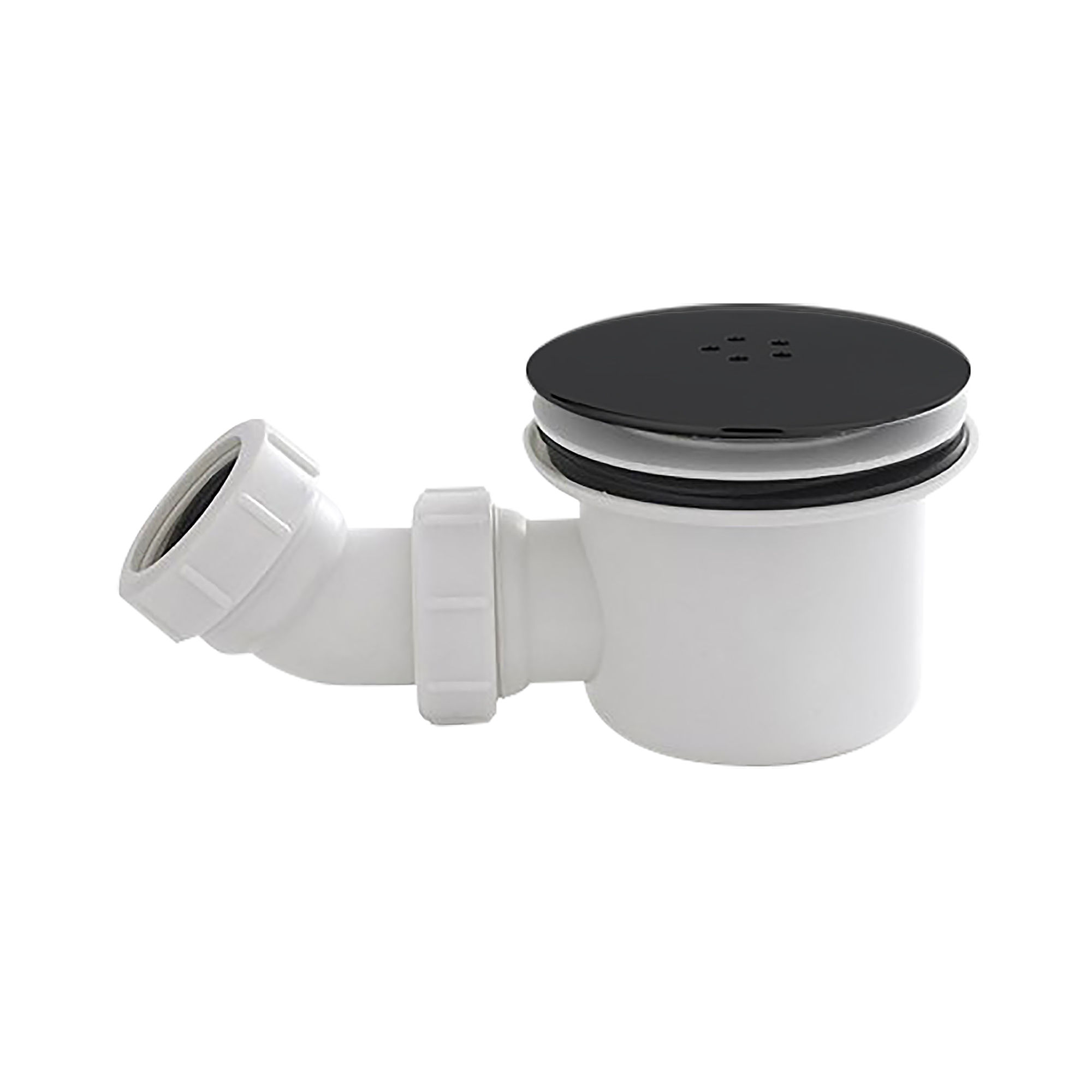 K-Vit Fast Flow Shower Waste Black 90mm - FFW90-BLACK