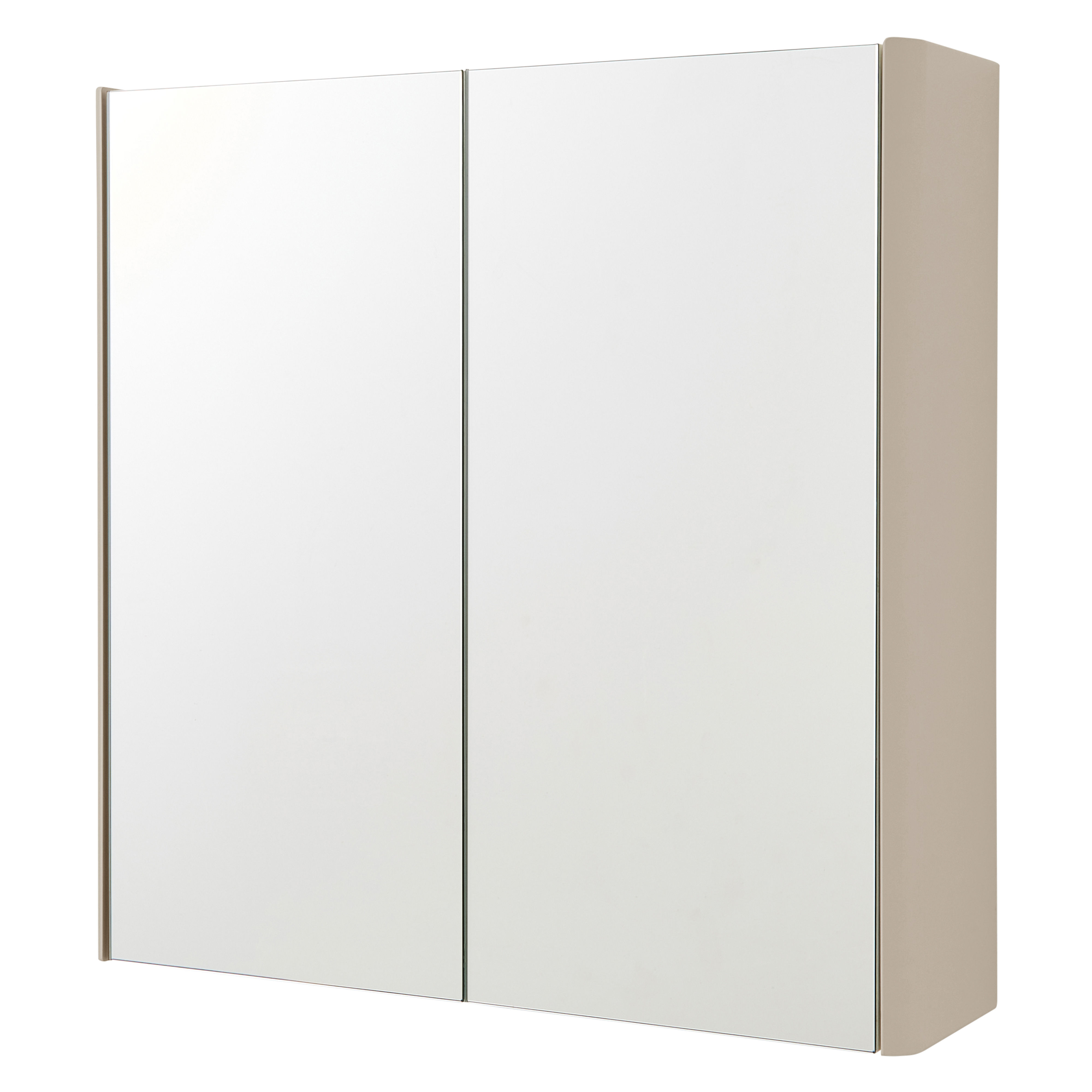Kartell K-Vit Arc Mirrored Bathroom Cabinet Cashmere 600mm - ARC600MIR-C