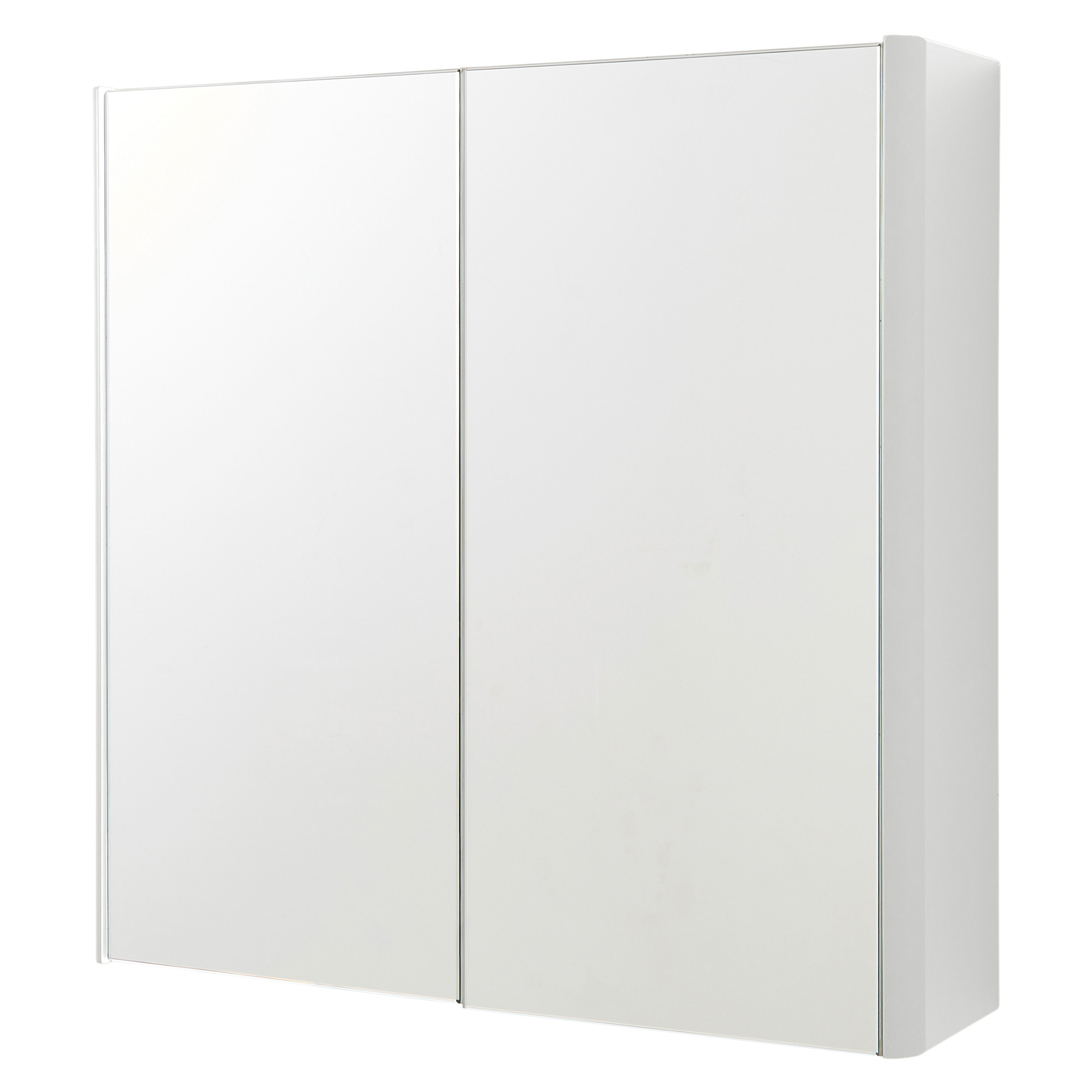 Kartell K-Vit Arc Mirrored Bathroom Cabinet White 600mm - ARC600MIR-W