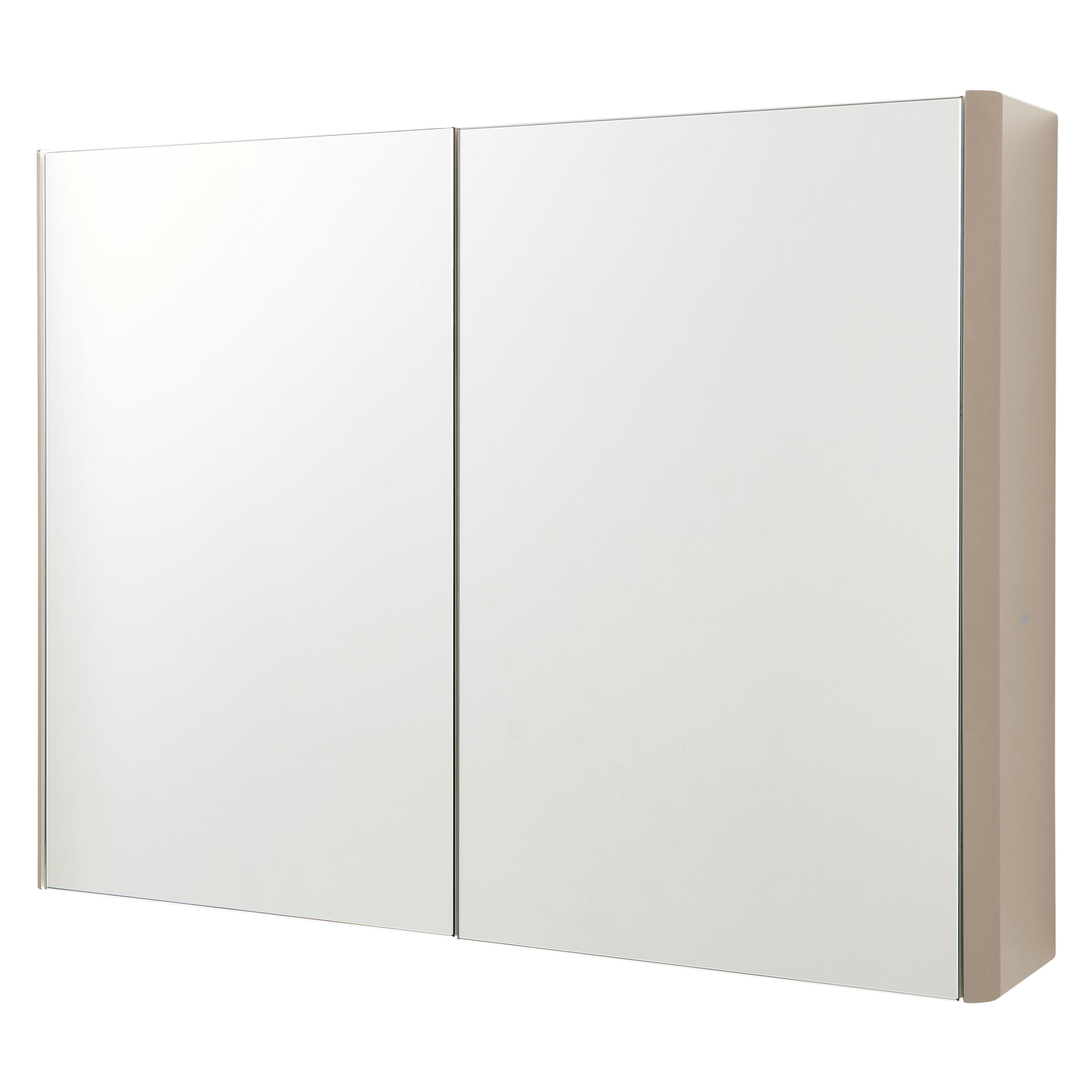 Kartell K-Vit Arc Mirrored Bathroom Cabinet Cashmere 800mm - ARC800MIR-C