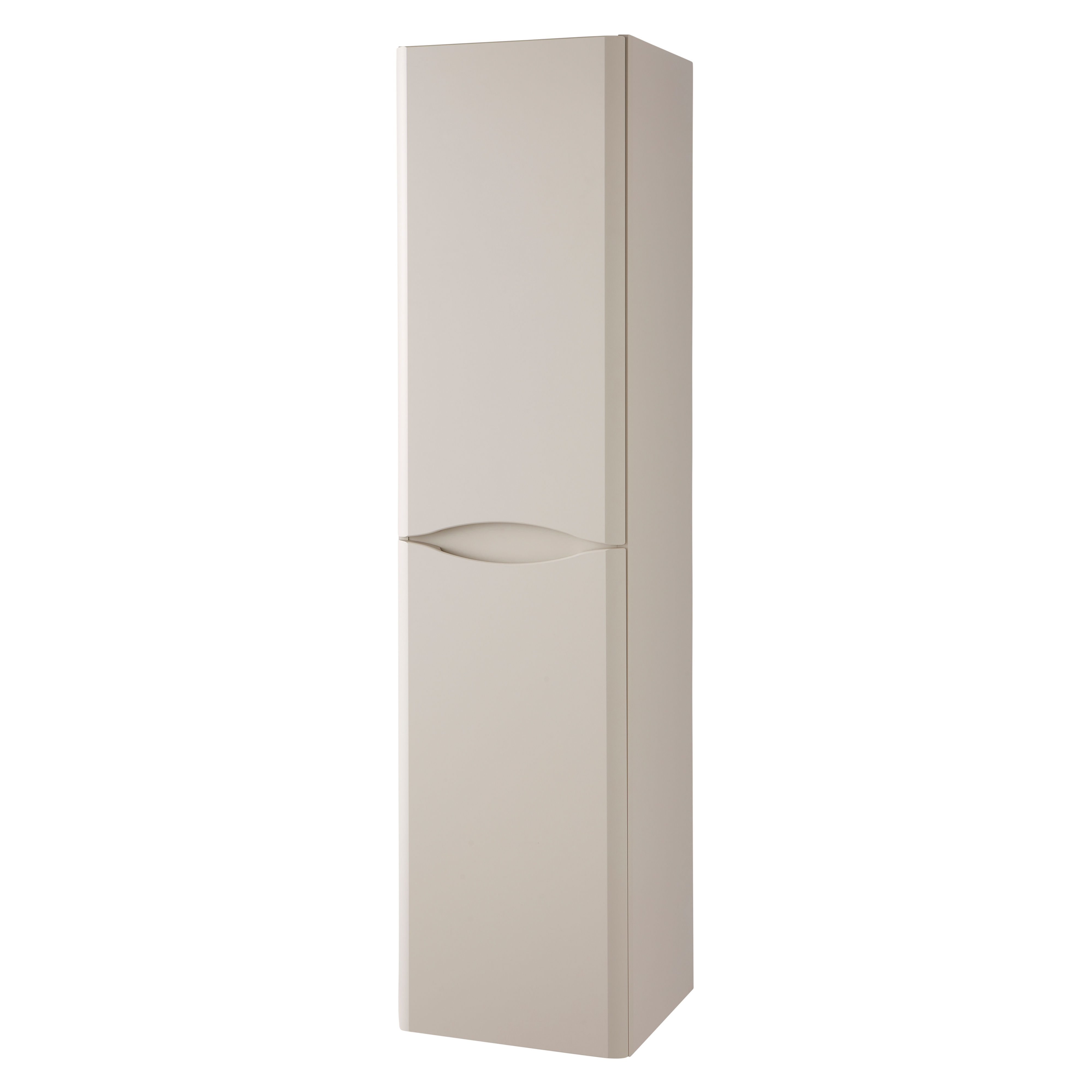 Kartell K-Vit Arc Wall Mounted Bathroom Tall Side Unit Cashmere 1400mm - ARCWMTU-C