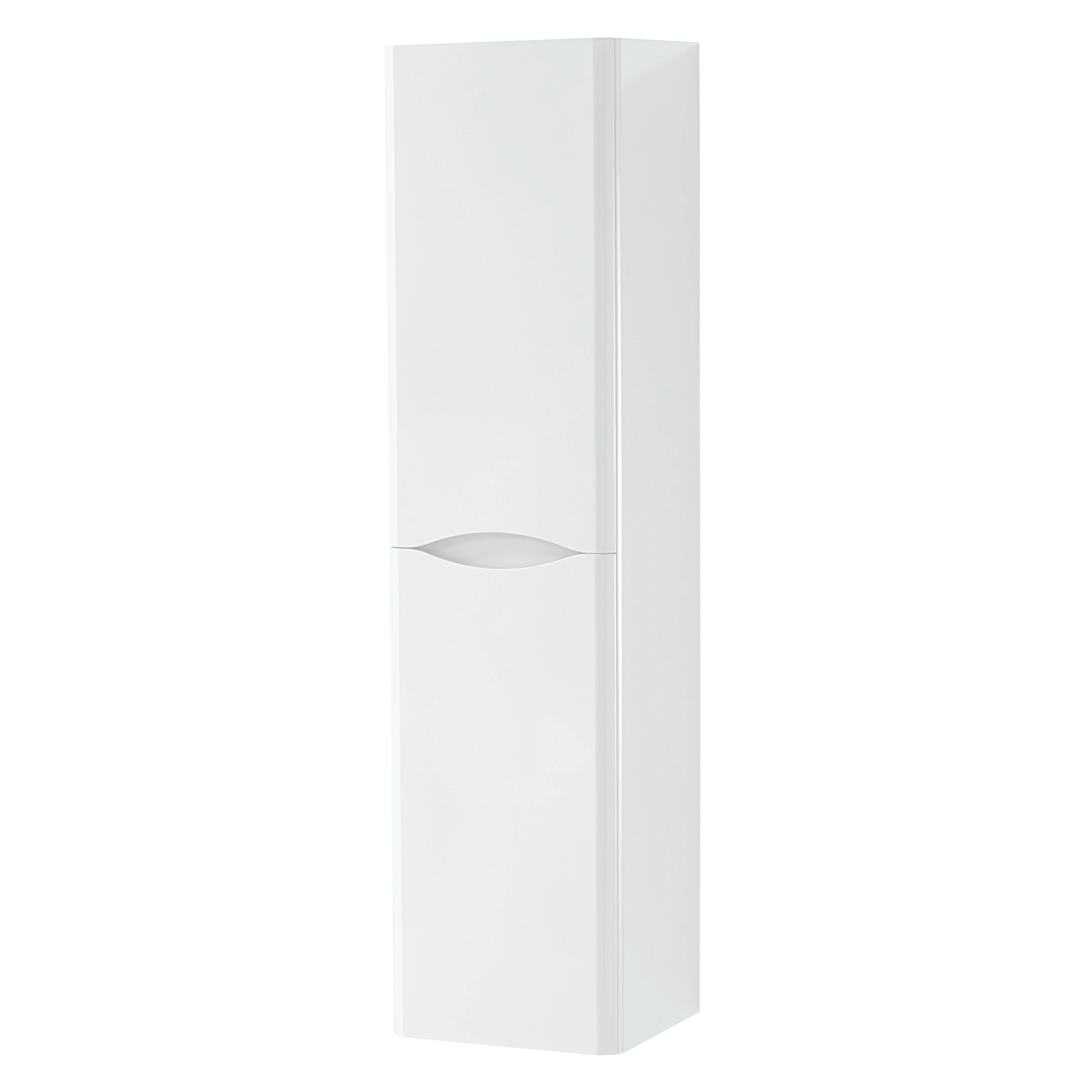 Kartell K-Vit Arc Wall Mounted Bathroom Tall Side Unit White 1400mm - ARCWMTU-W