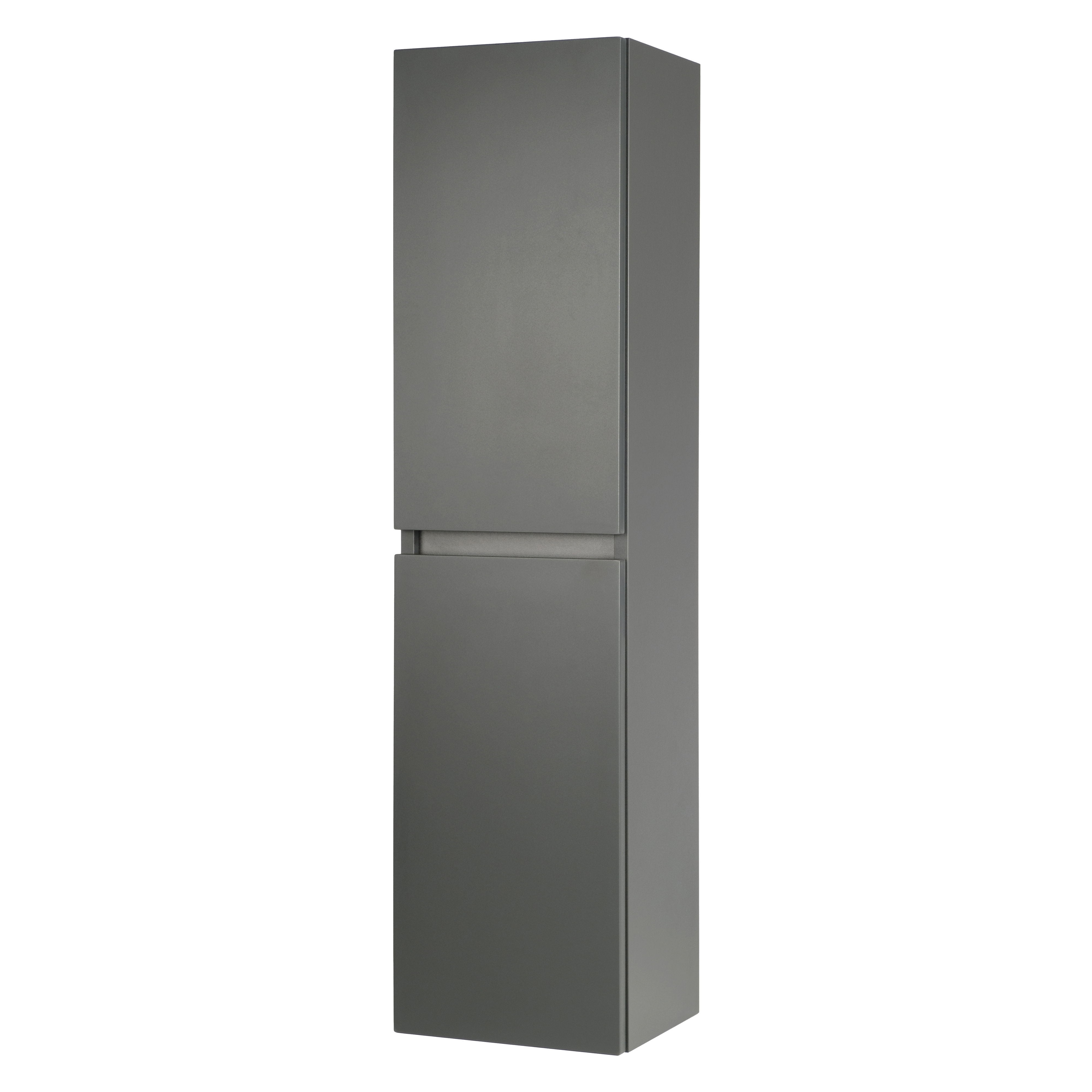 Kartell K-Vit Kore Wall Mounted Bathroom Tall Side Unit Dark Grey 1200mm - KOR300TU-G