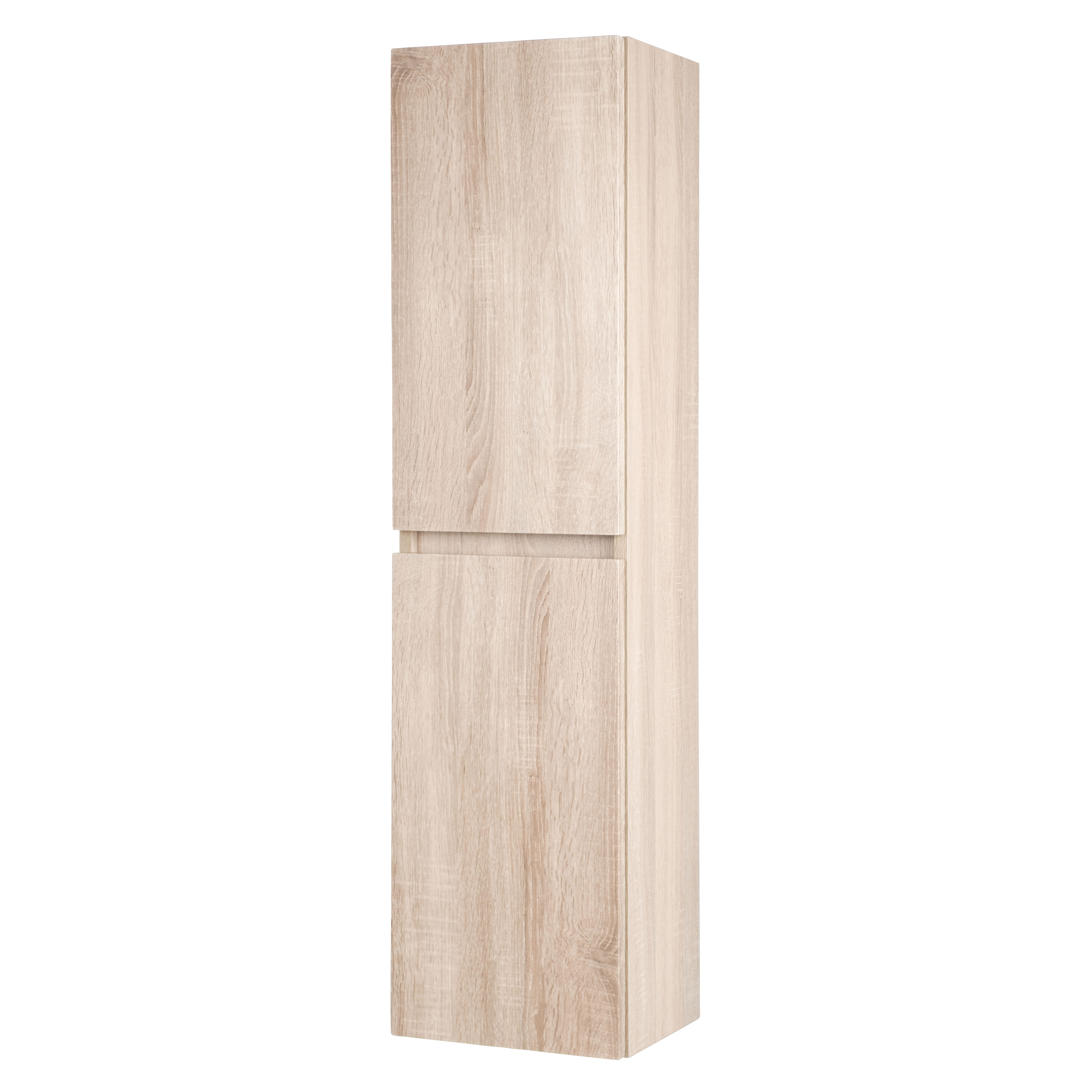 Kartell K-Vit Kore Wall Mounted Bathroom Tall Side Unit Sonoma Oak 1200mm - KOR300TU-O