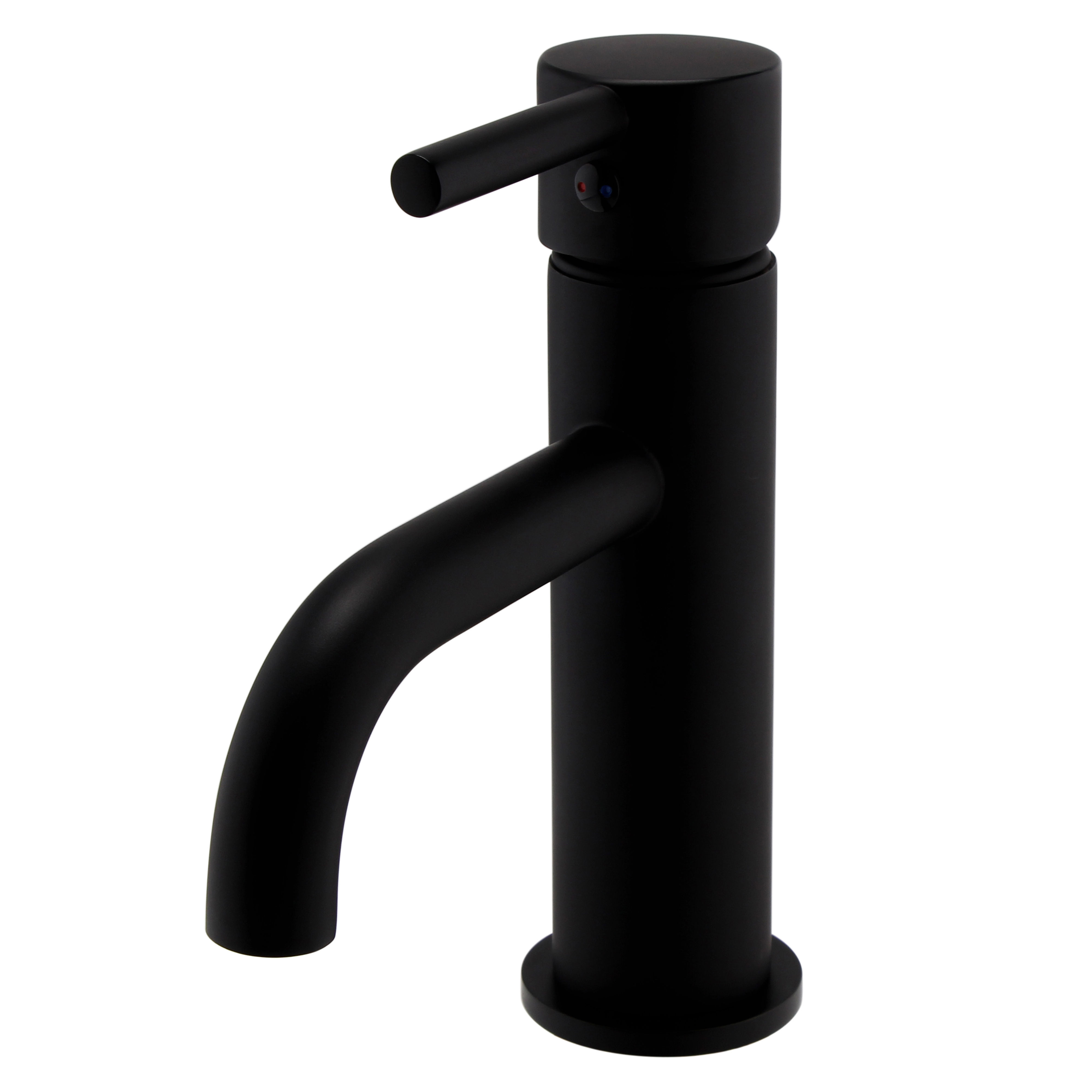 Kartell K-Vit Nero Round Mono Basin Mixer Tap - TAP411NR
