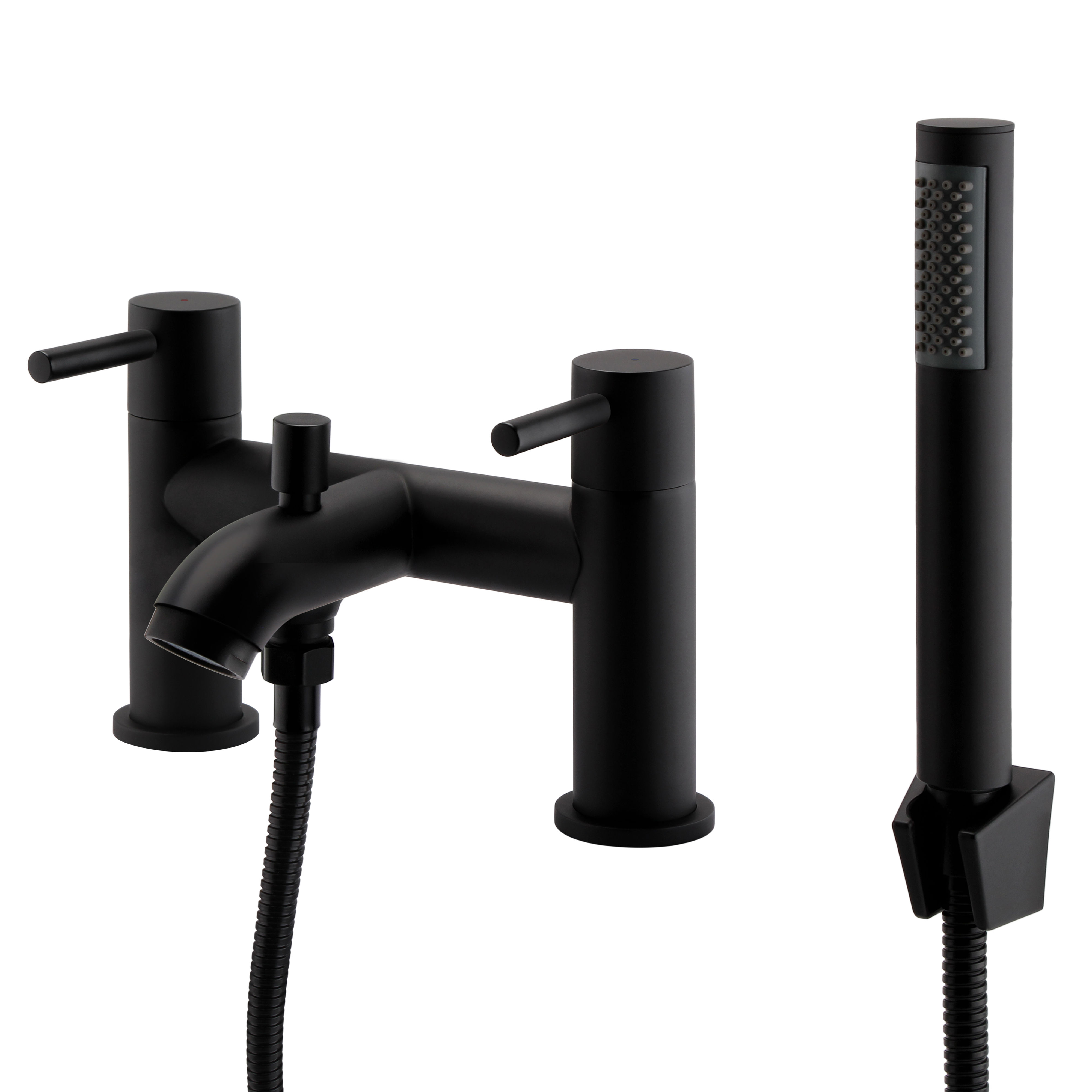Kartell K-Vit Nero Round Bath Shower Mixer Tap - TAP410NR