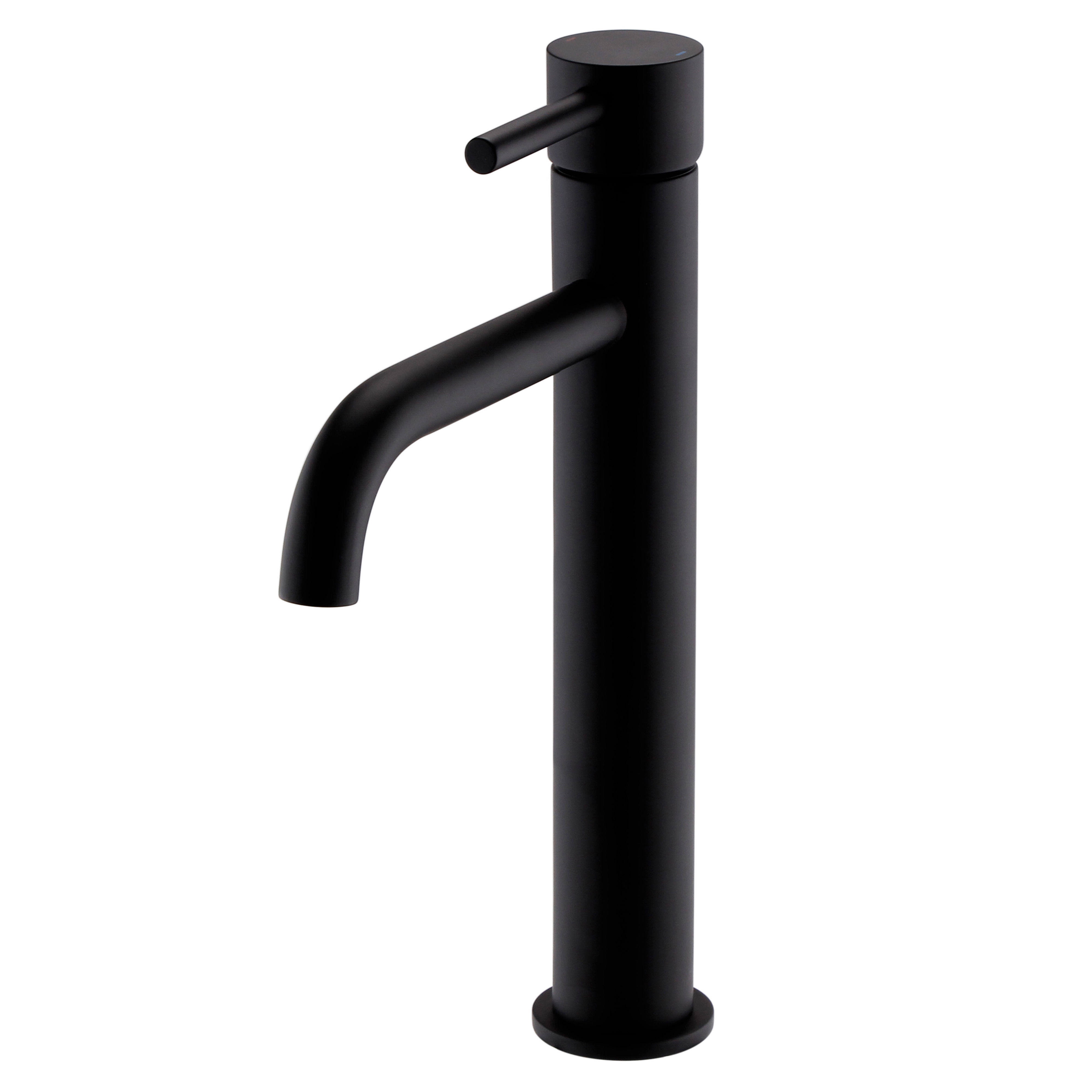Kartell K-Vit Nero Round Hi-Rise Mono Basin Mixer Tap - TAP414NR