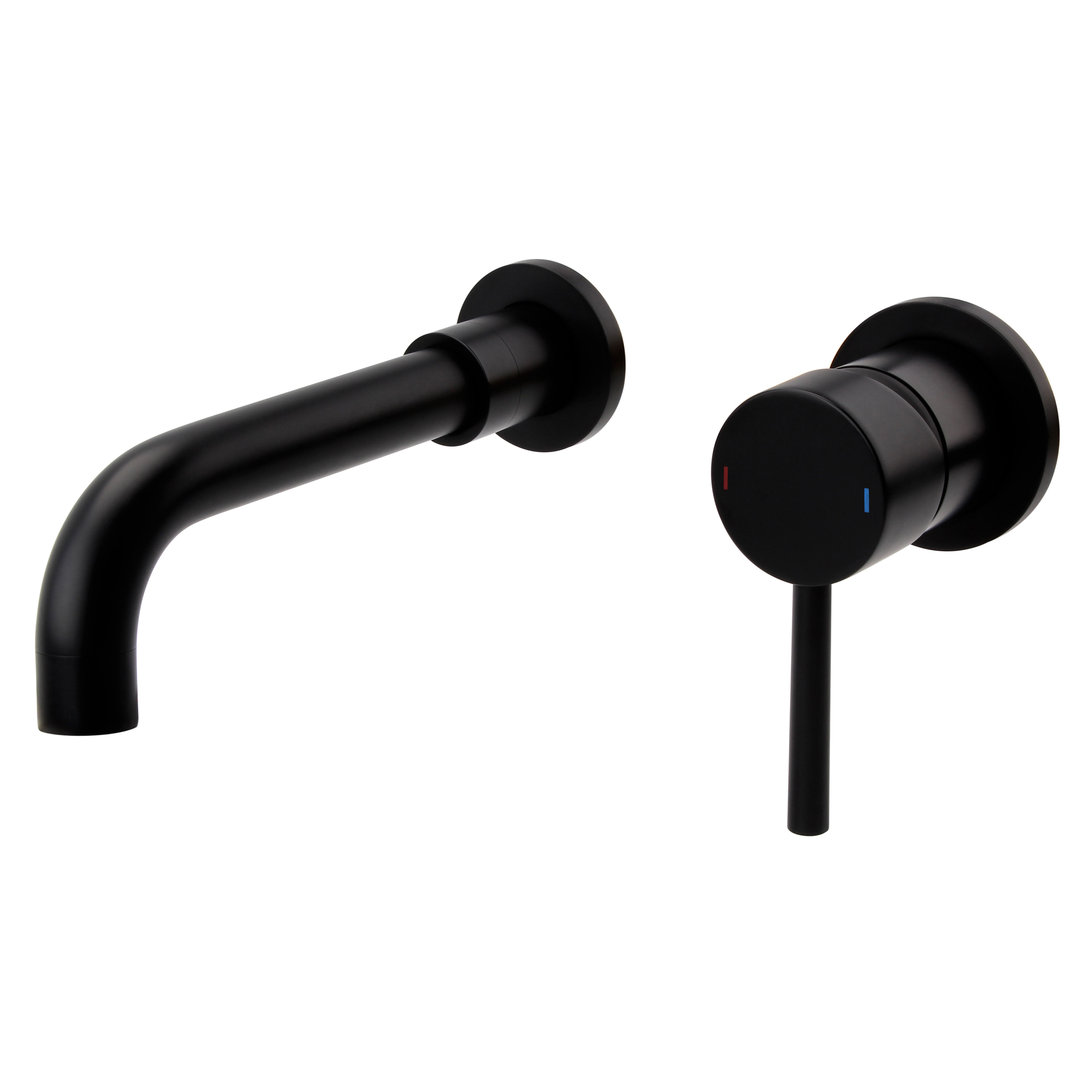 Kartell K-Vit Nero Round Wall Mounted Basin Mixer Tap - TAP415NR