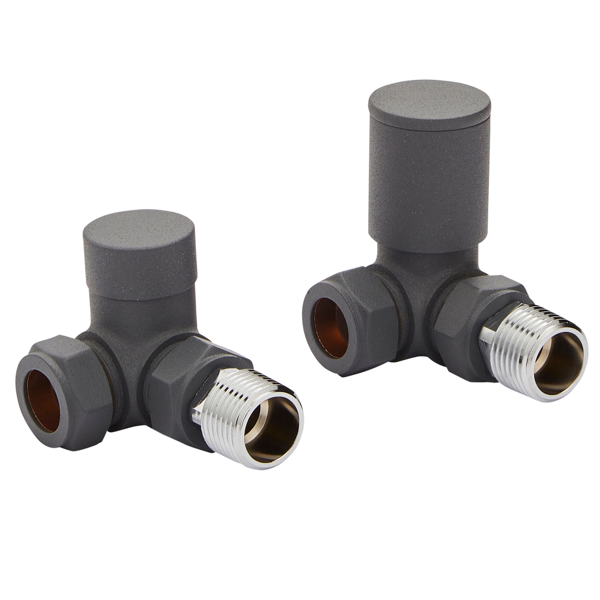 Corner Valves (Pair) Anthracite 15mm