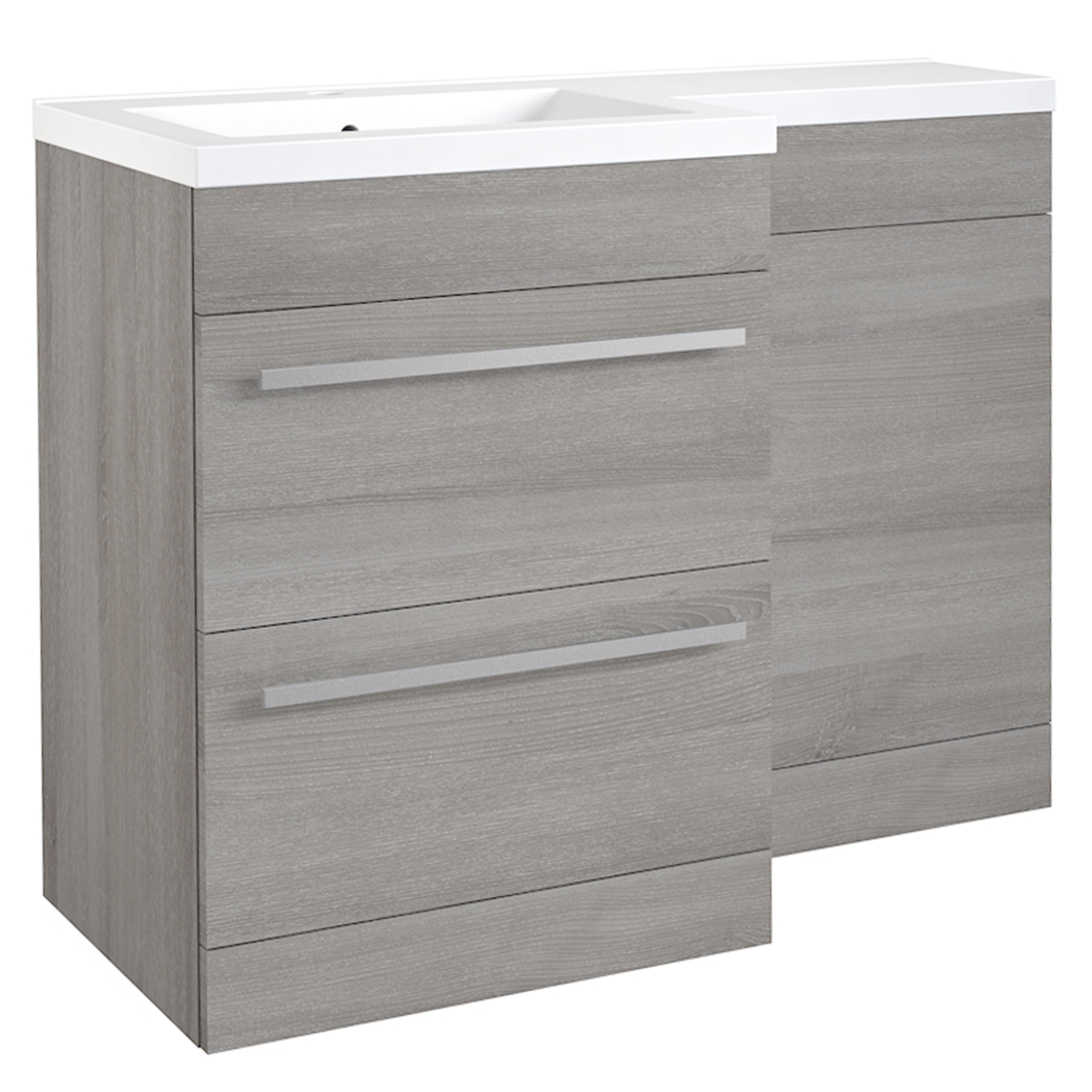 Kartell K-Vit Matrix WC Unit Silver Oak 505mm - PSO505MA