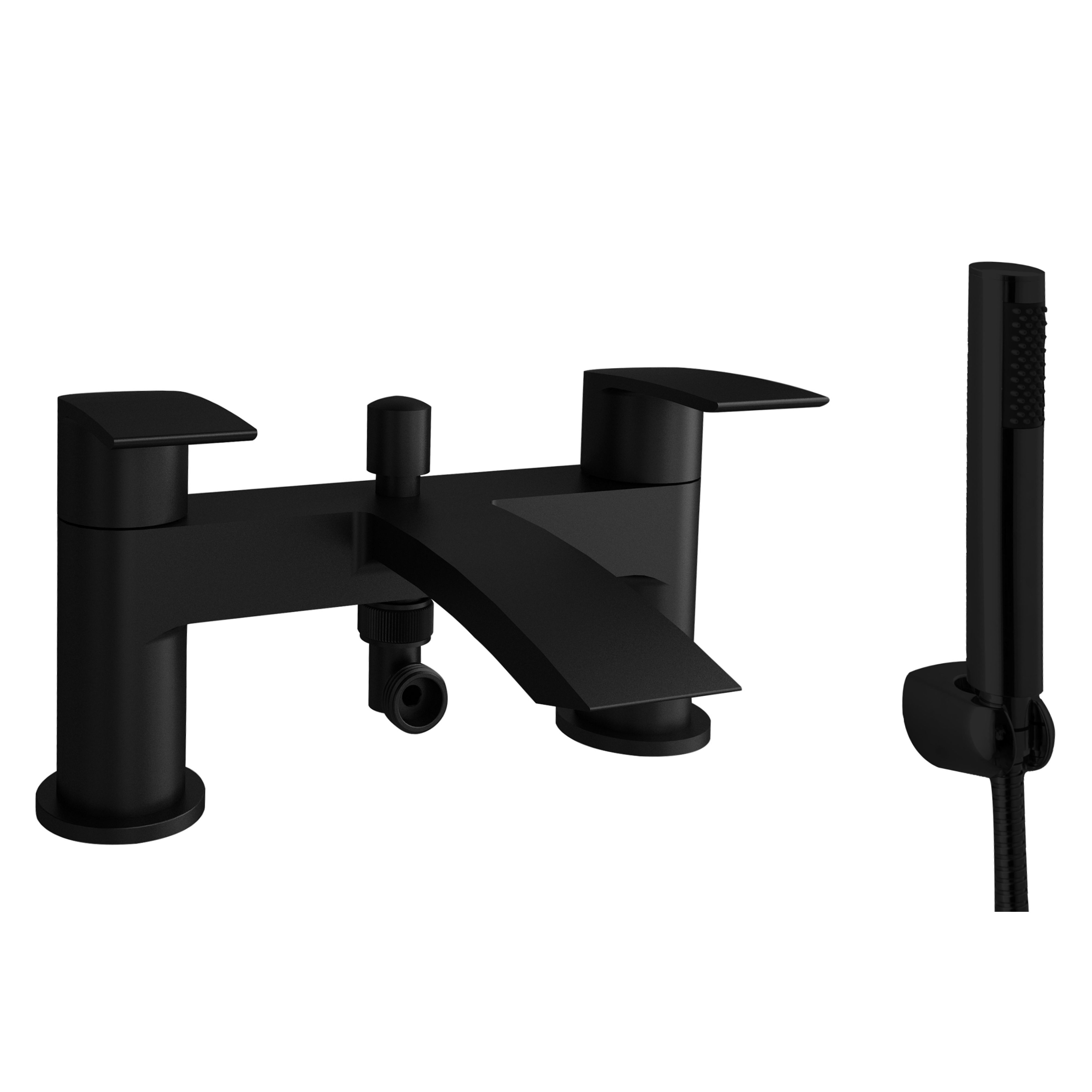 Kartell K-Vit Nero Curve Bath Shower Mixer Tap - TAP291CN