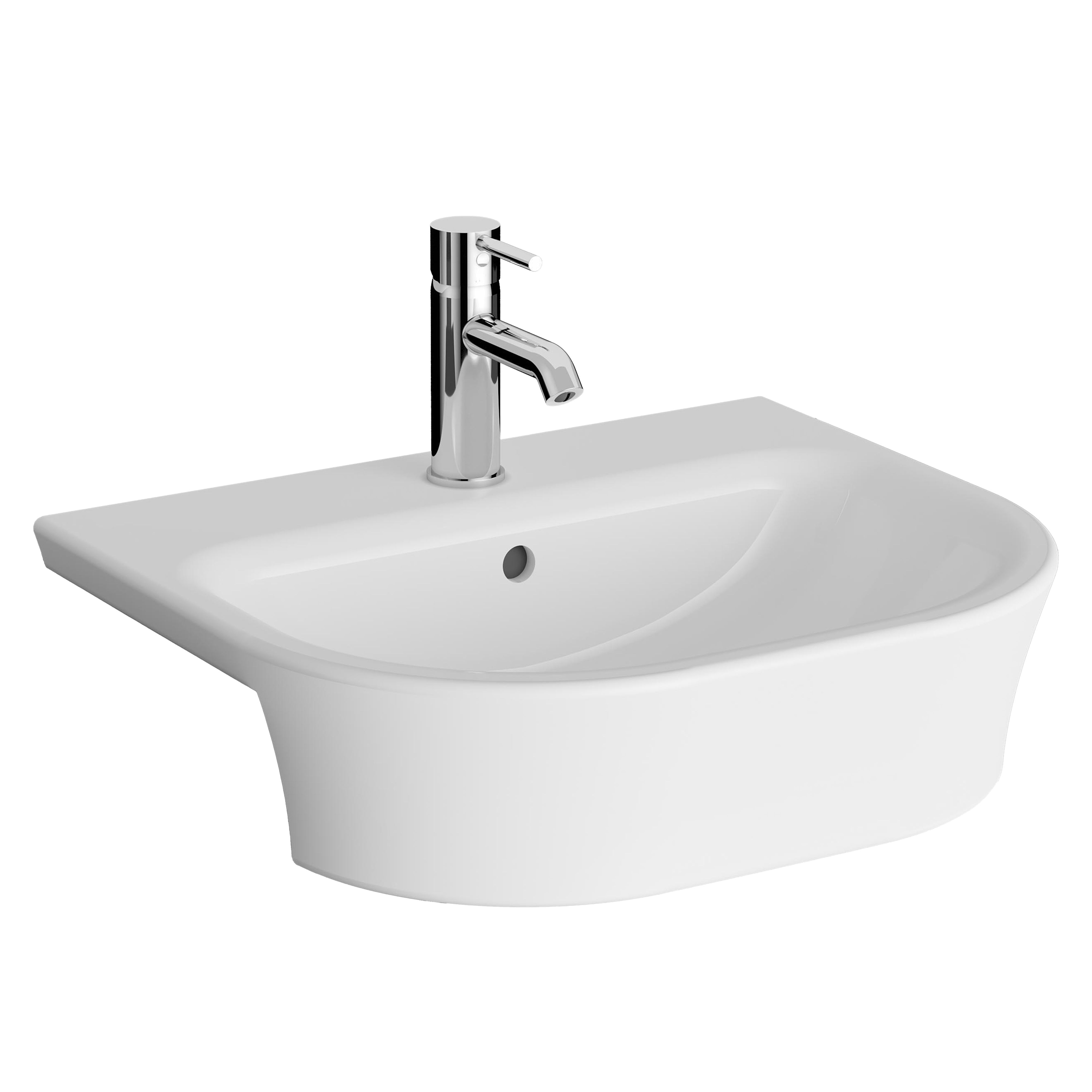 Kartell K-Vit Eklipse Compact Semi-Recessed Basin 550mm