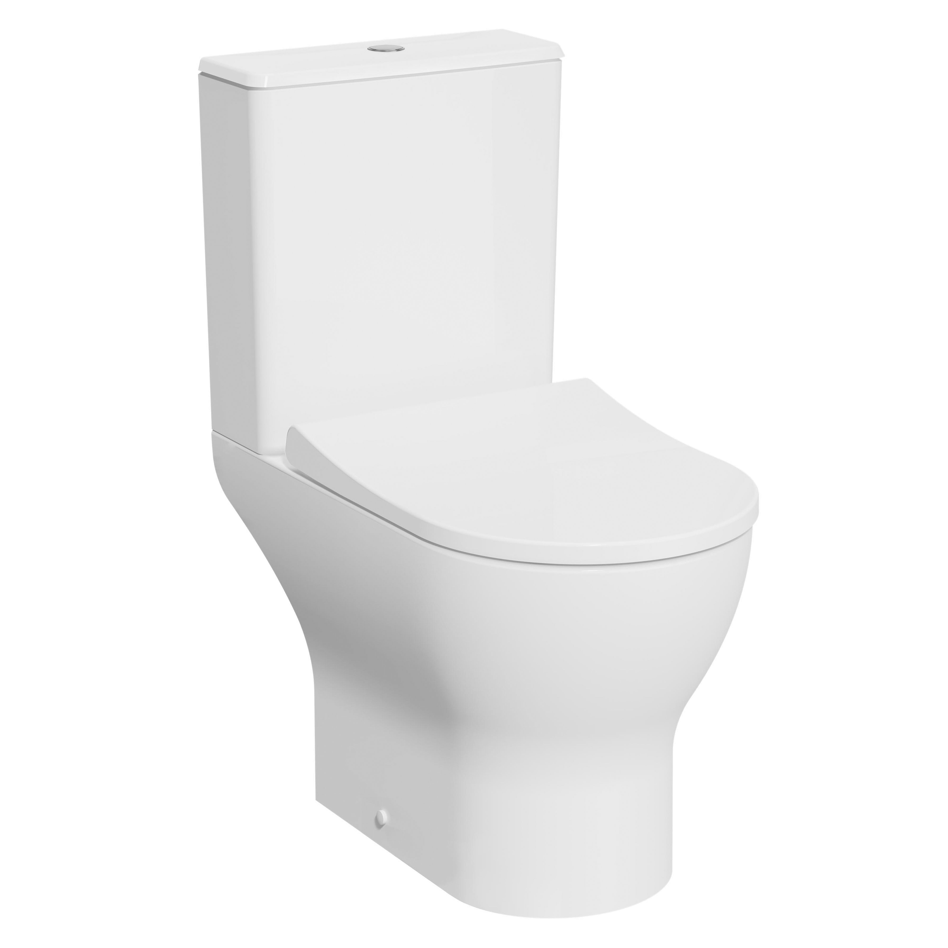 Kartell K-Vit Eklipse Round Open Back Rimless Close Coupled Pan