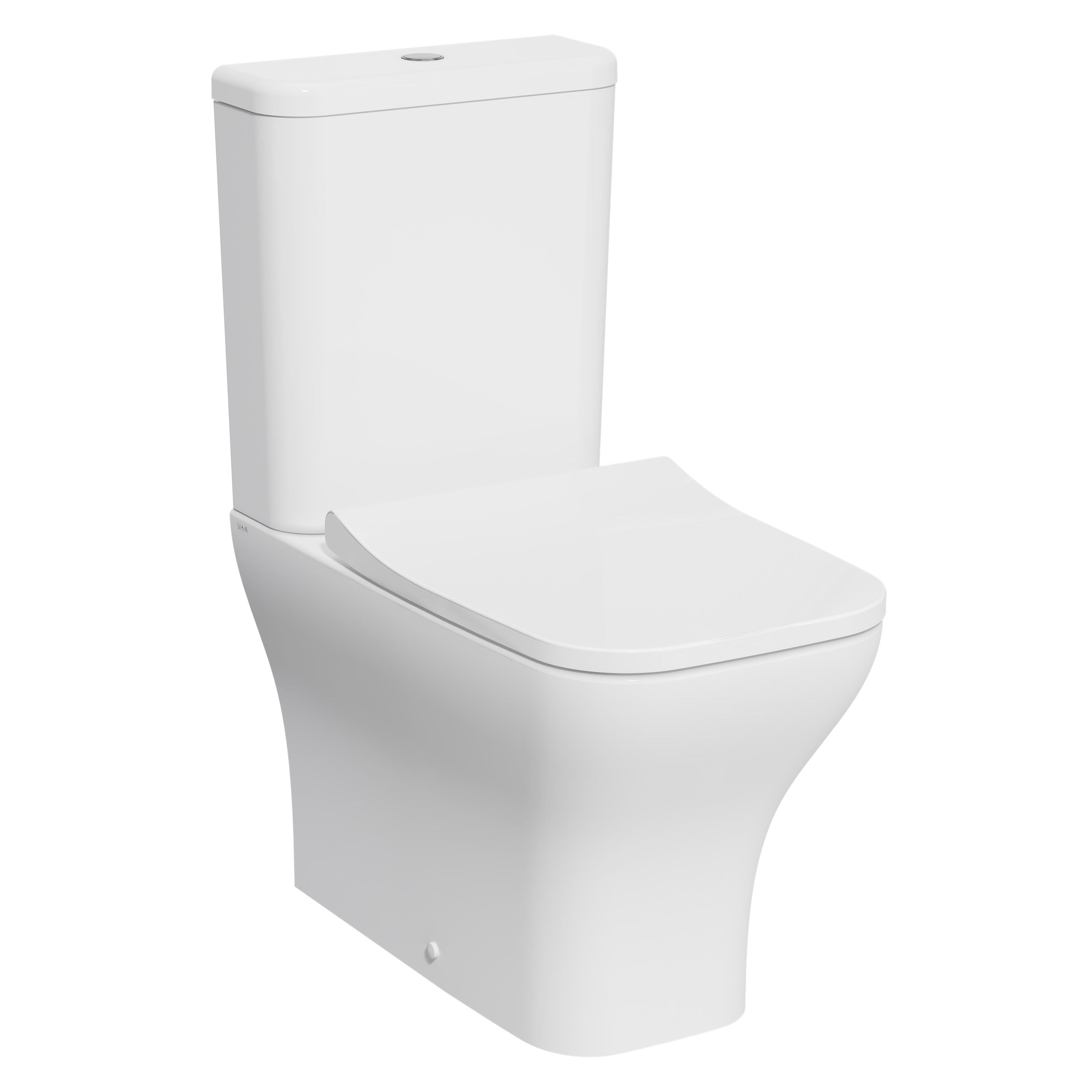 Kartell K-Vit Eklipse Square Closed Back Rimless Close Coupled Pan