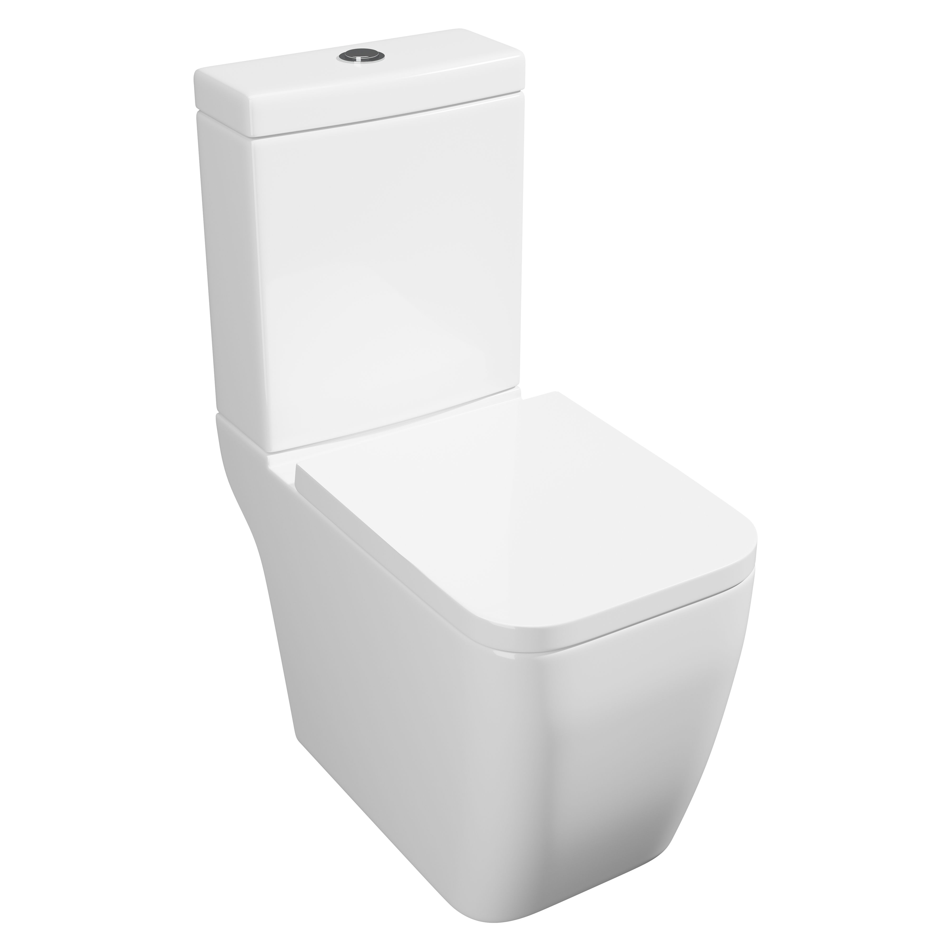 Kartell K-Vit Genoa Square Open Back Rimless Close Coupled Pan