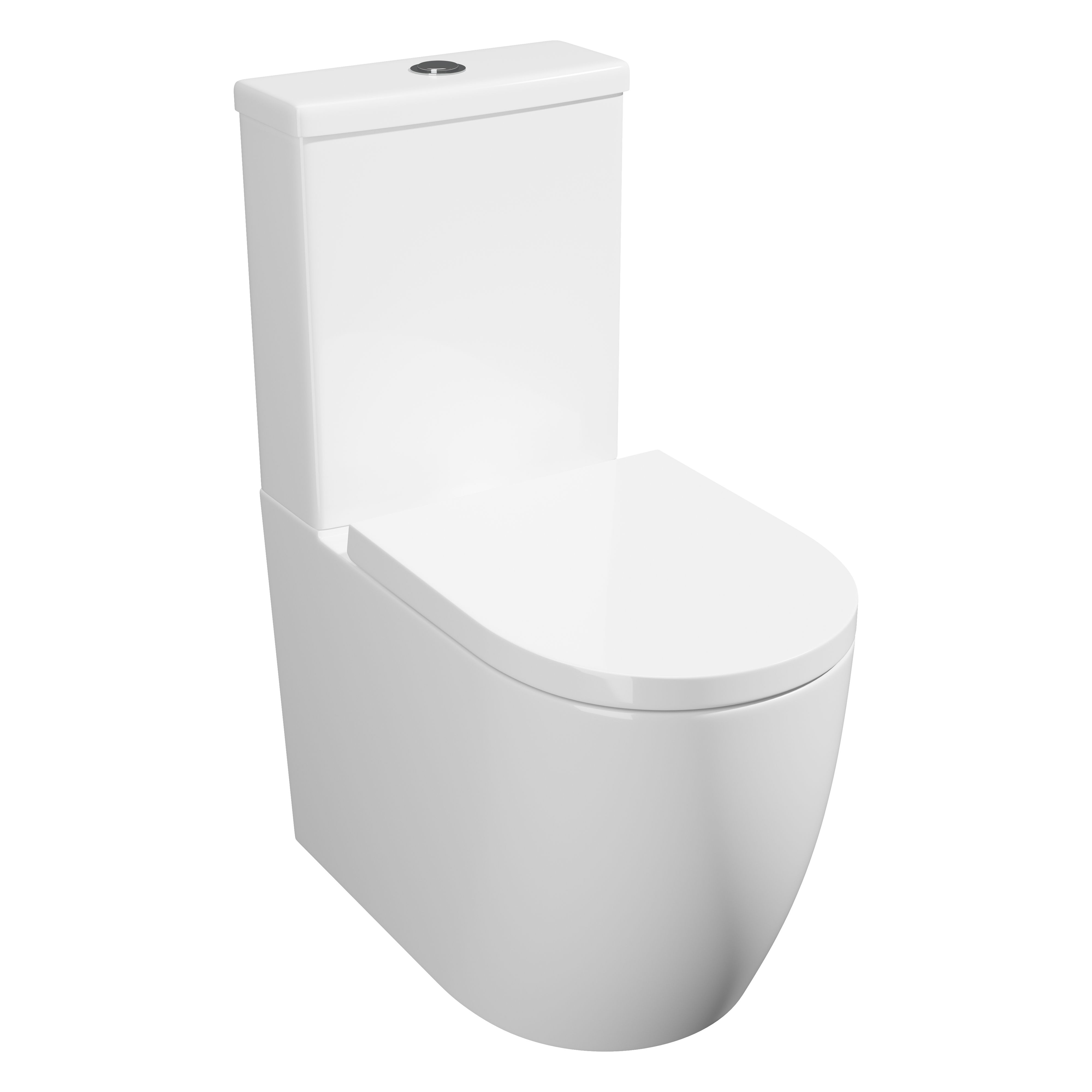 Kartell K-Vit Genoa Round Close Coupled Toilet Cistern