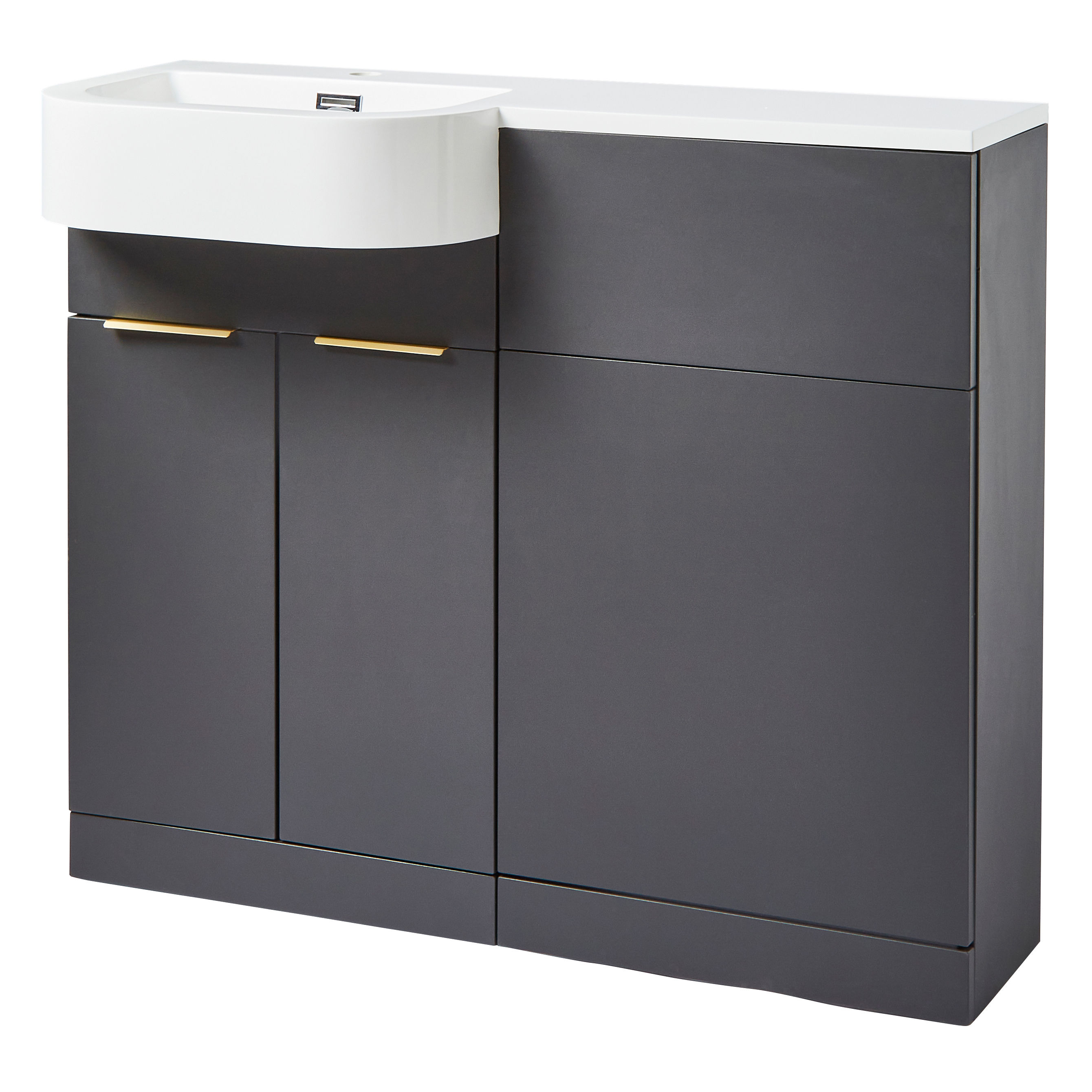 Kartell K-Vit Fusion WC Unit Dark Grey - FU500WC-G