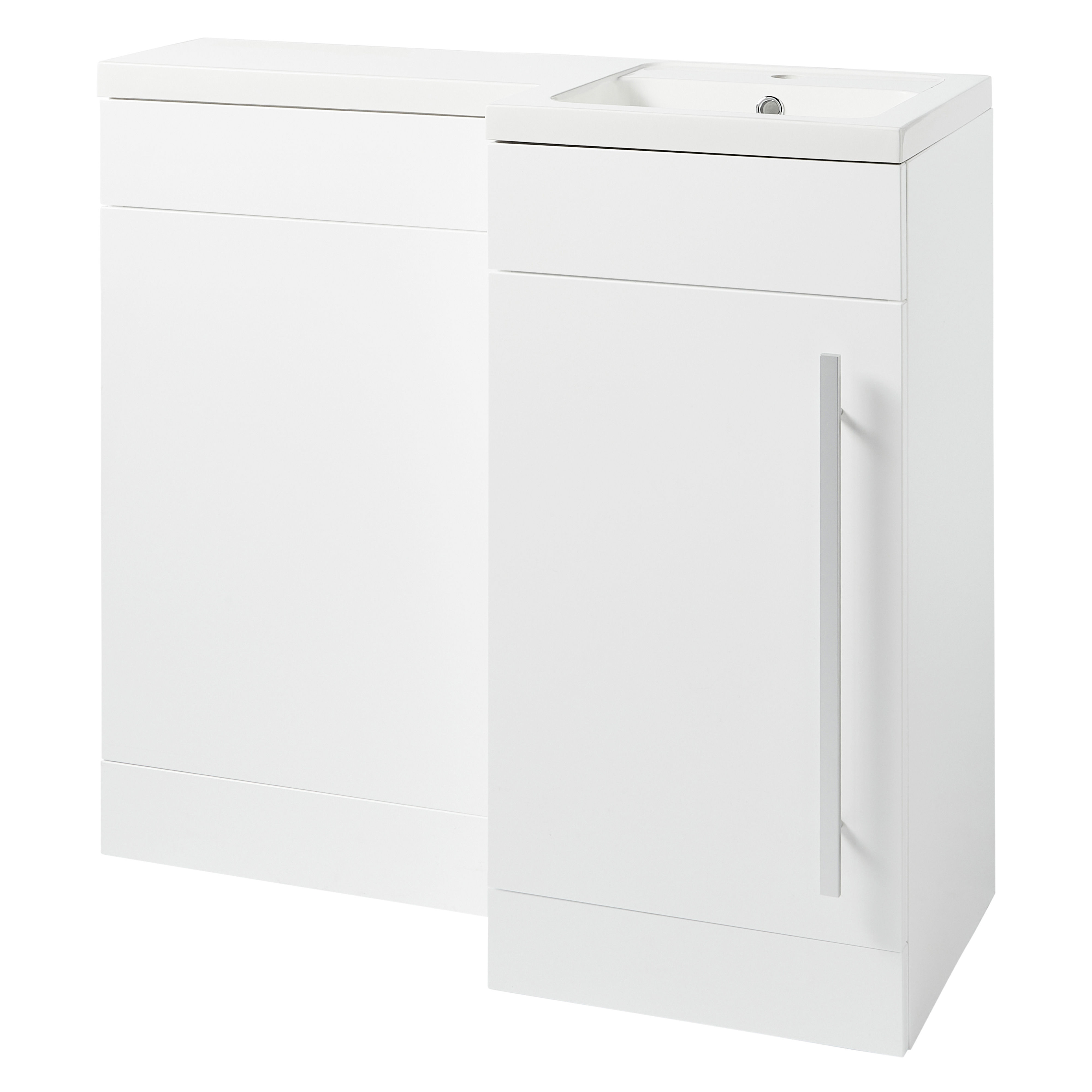 Kartell K-Vit Matrix 900 Floor Standing 1 Door Bathroom Vanity Unit White 398mm - MAT900BU-W