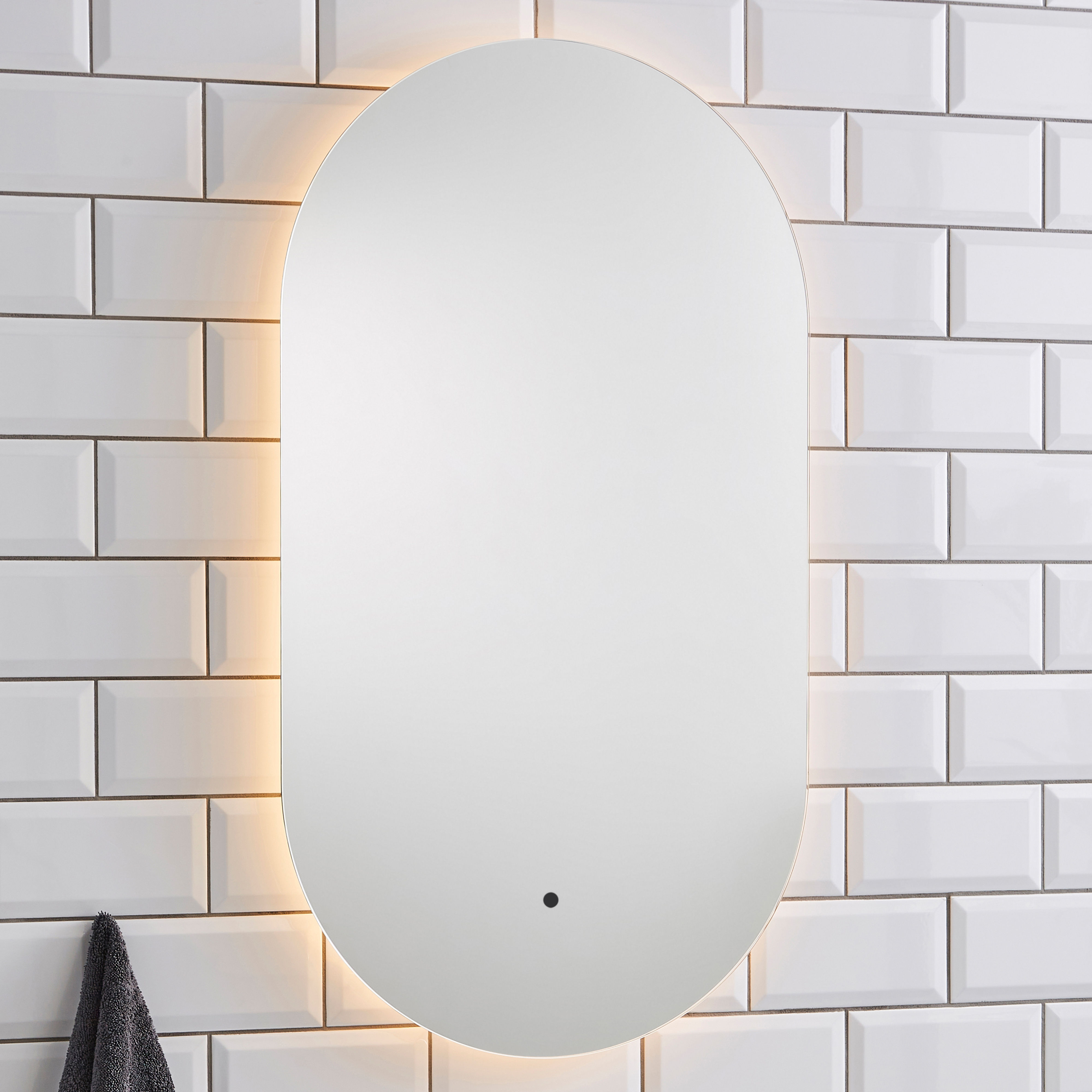 Kartell K-Vit Lola Oval LED Mirror Chrome 500mm x 900mm - LO5090